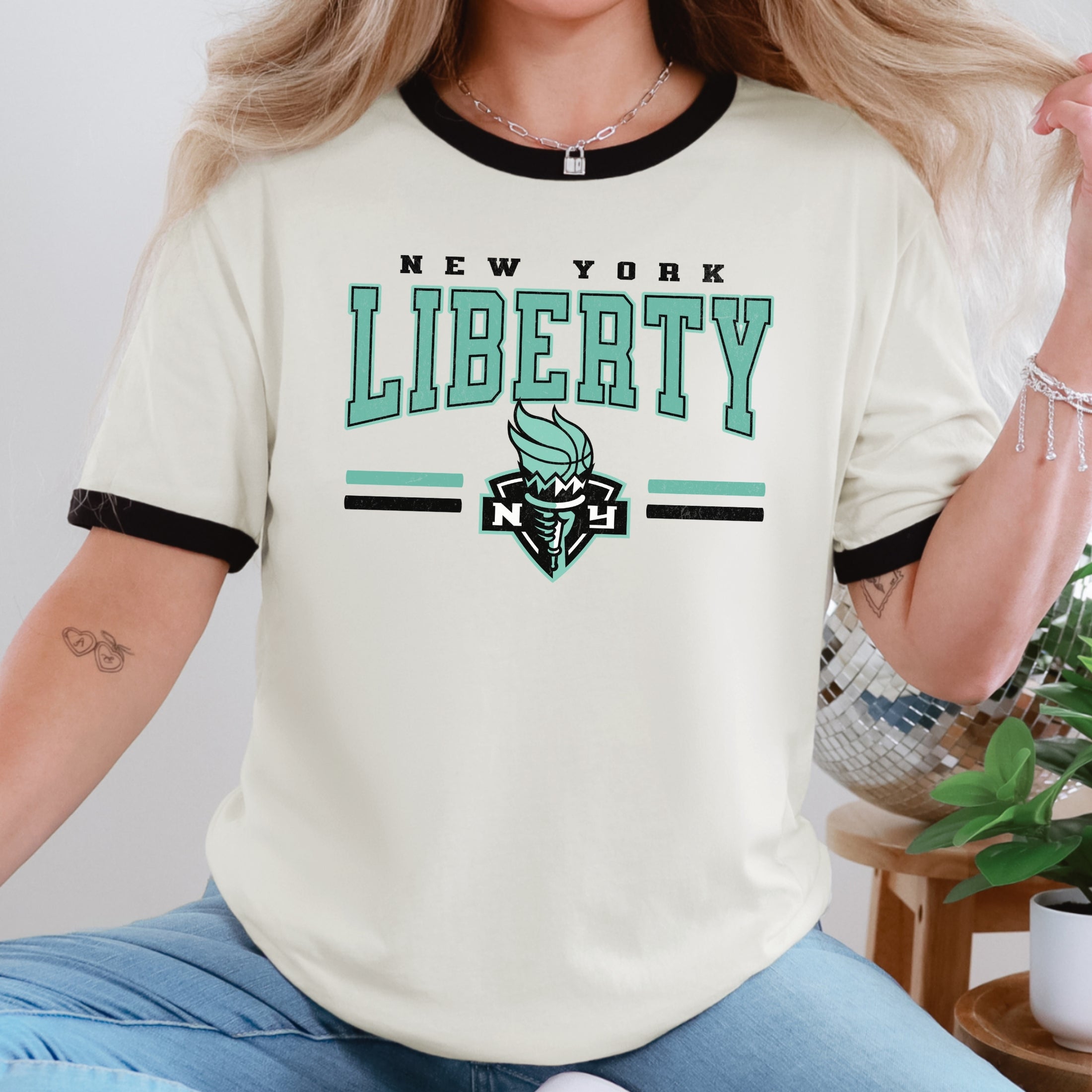 New York Liberty Legacy Ringer T-Shirt