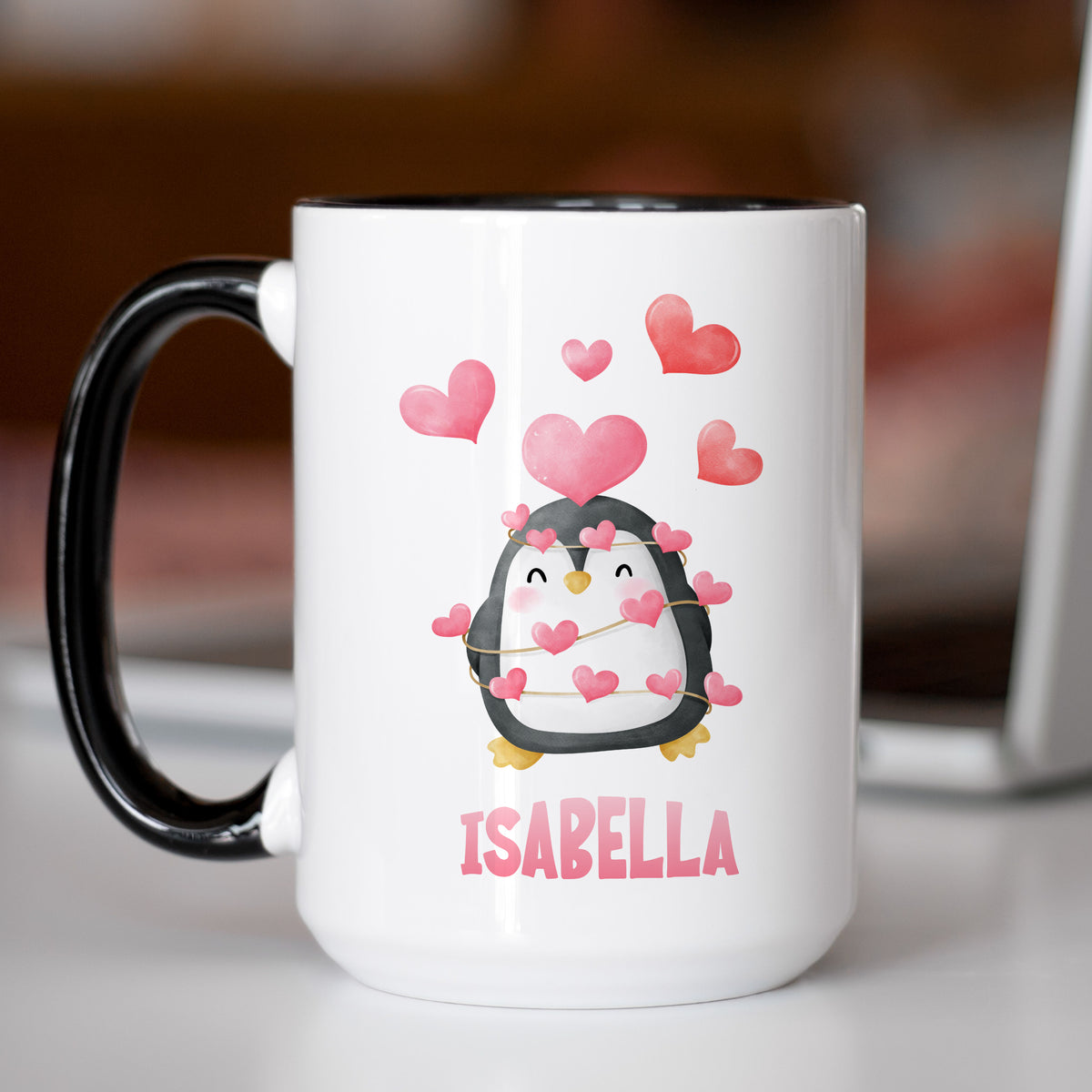 Personalized Name Penguin Mug