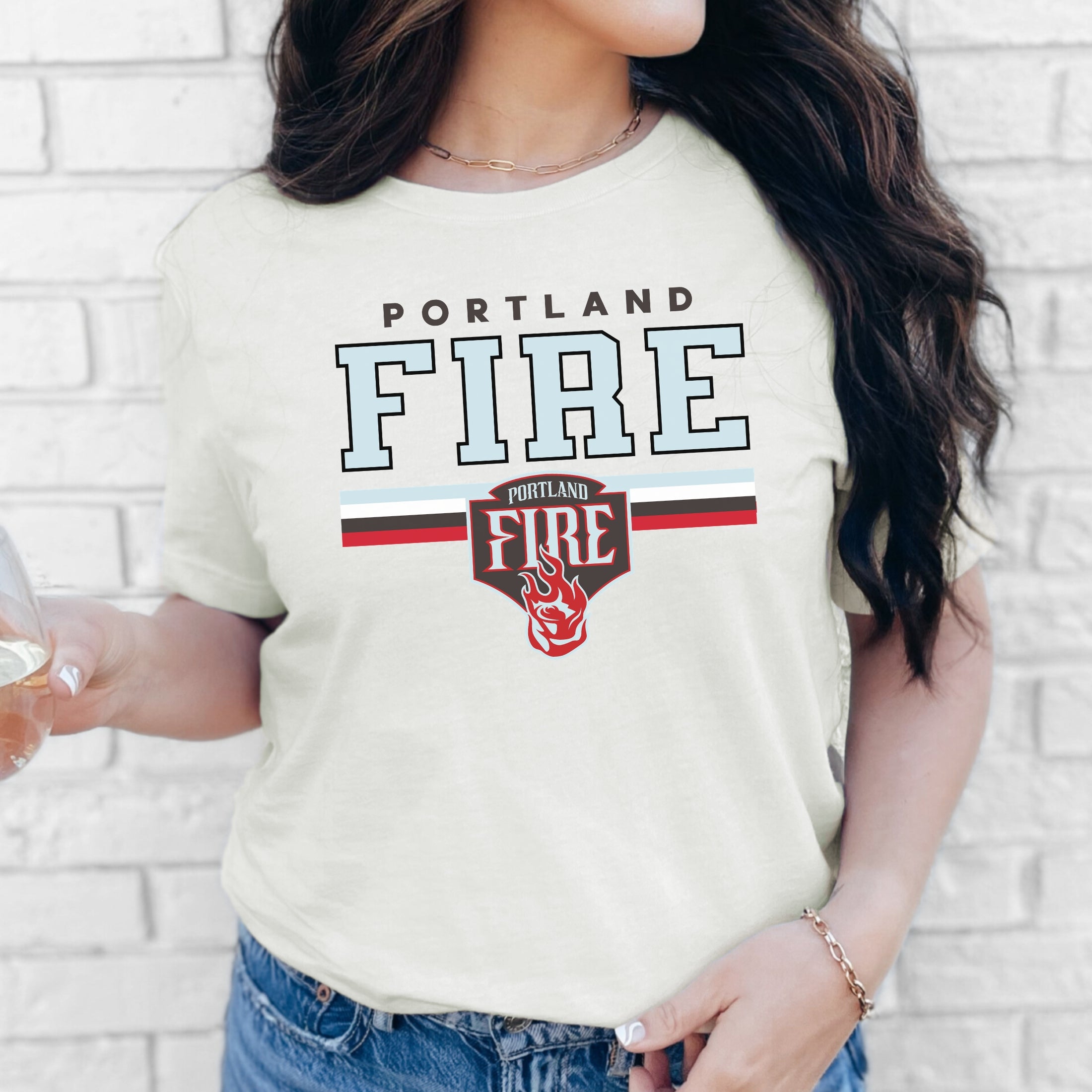 Portland Fire Bold Stripes Unisex T-Shirt