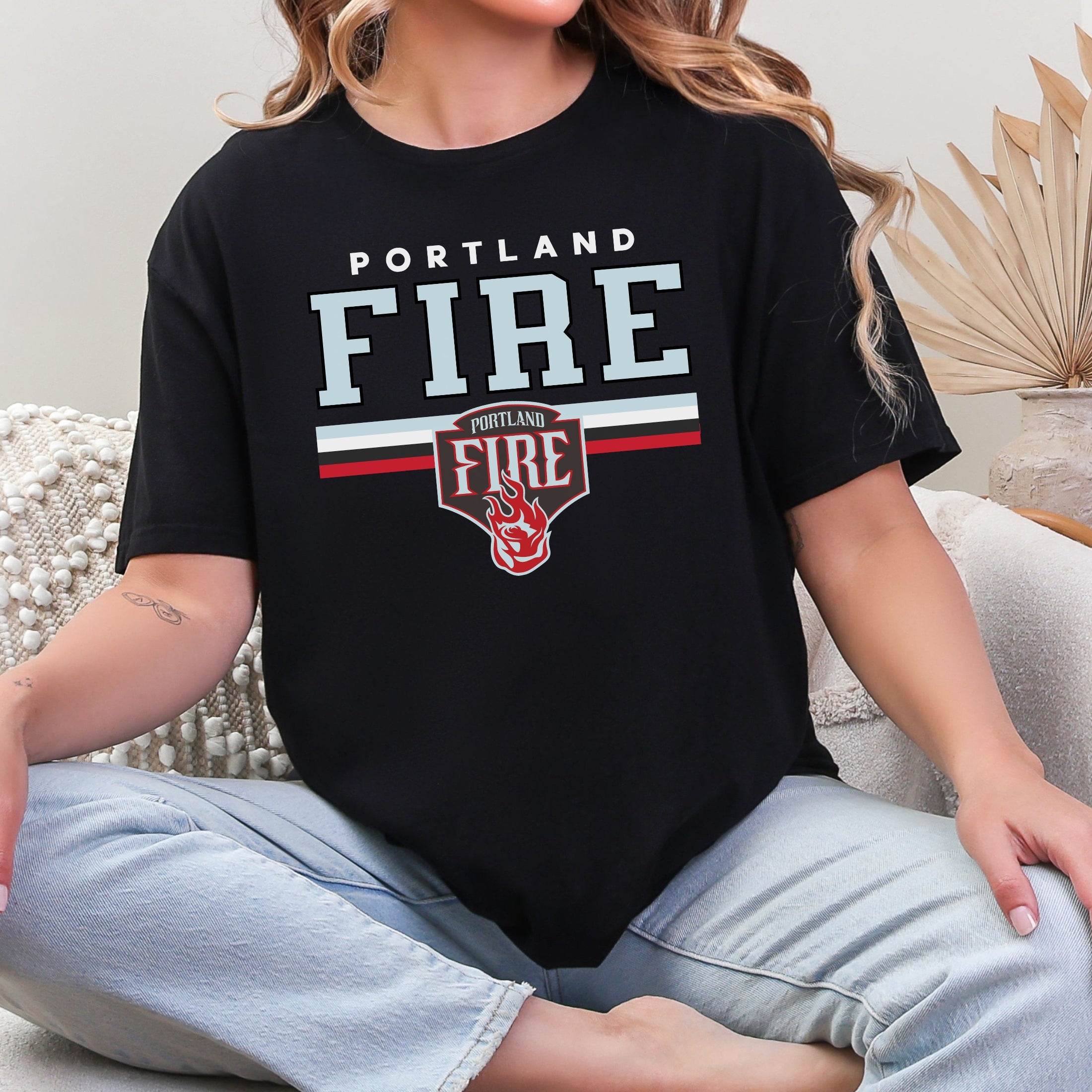 Portland Fire Bold Stripes Unisex T-Shirt