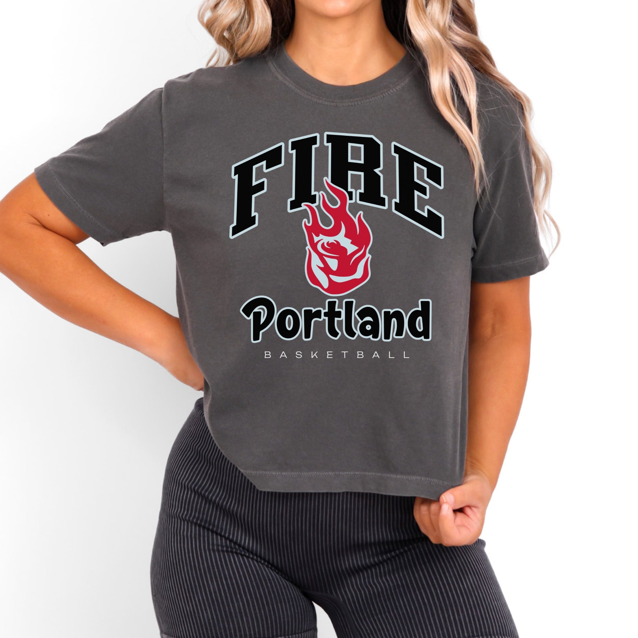 Portland Fire Fierce Energy Women's Cropped Boxy Tee