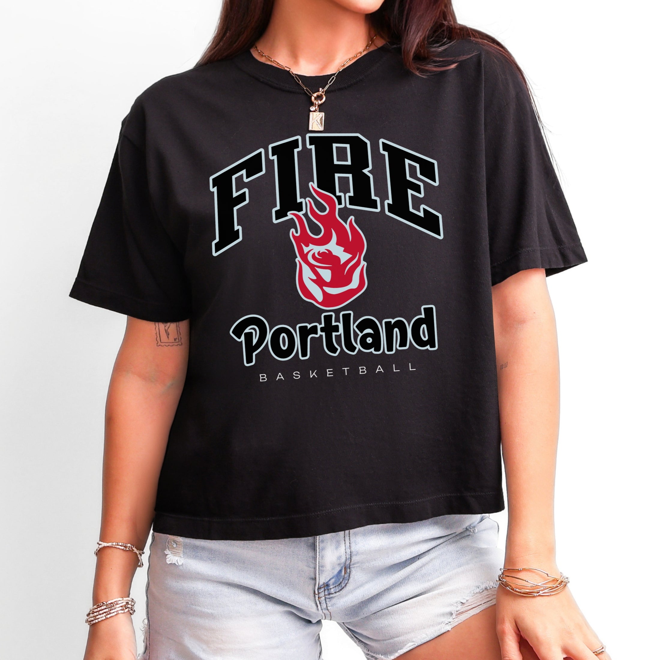 Portland Fire Fierce Energy Women's Cropped Boxy Tee
