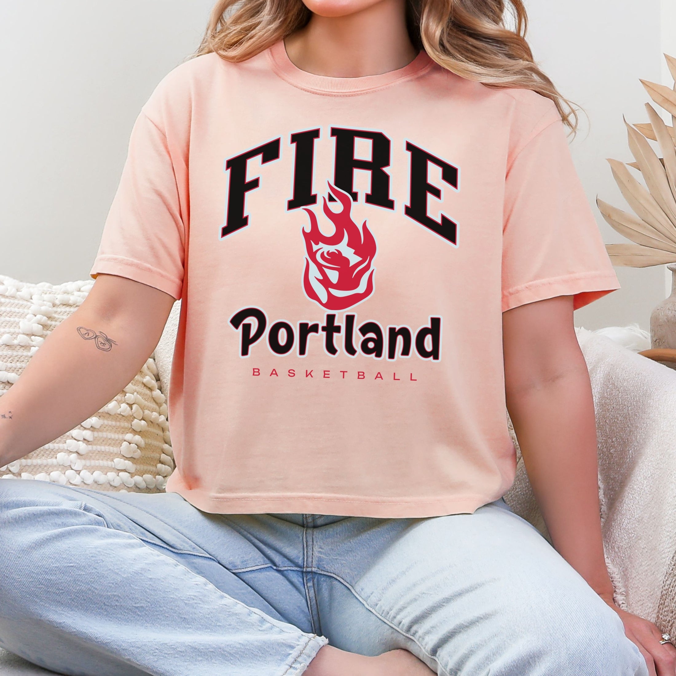 Portland Fire Fierce Energy Women's Cropped Boxy Tee
