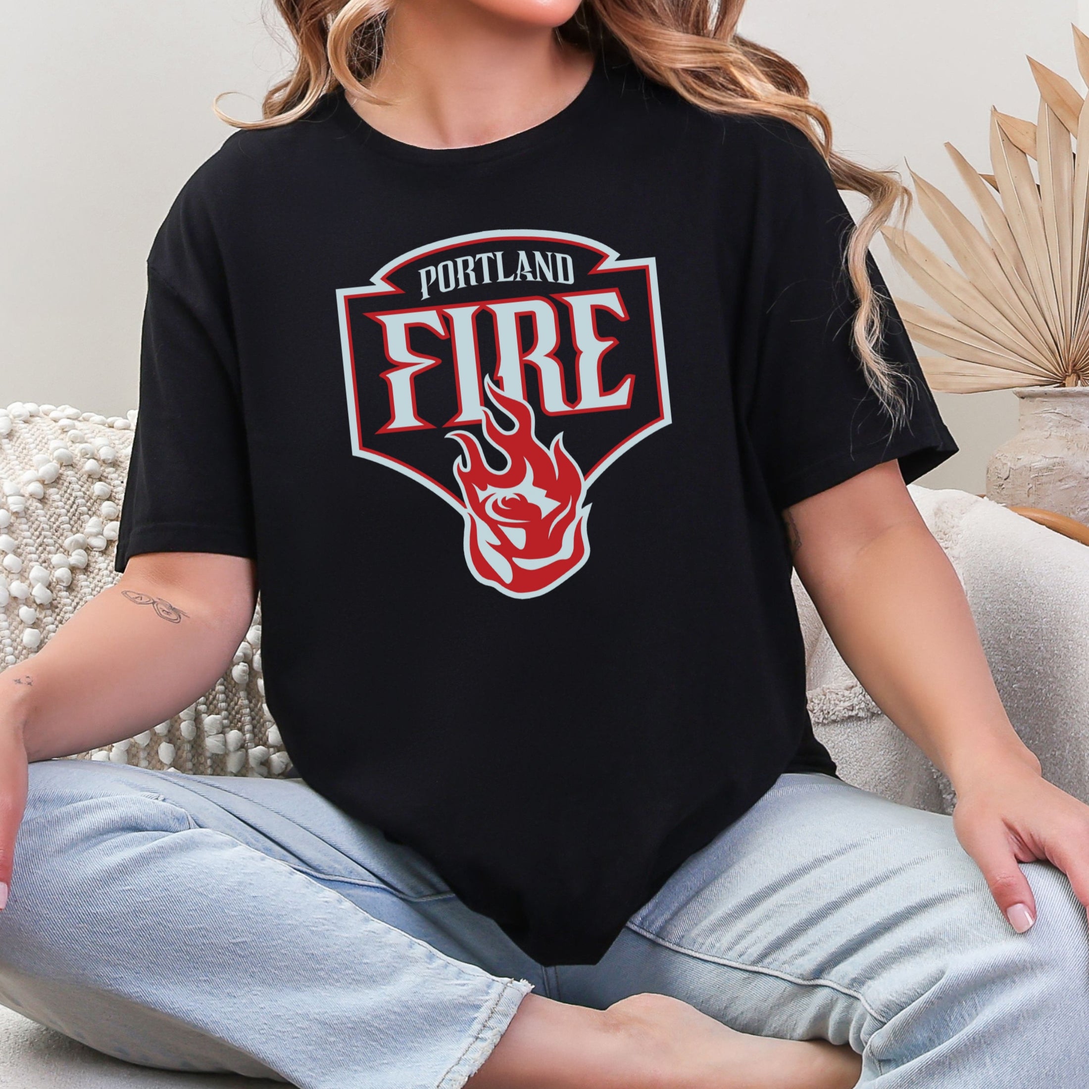 Portland Fire Logo Silhouette Unisex T-Shirt