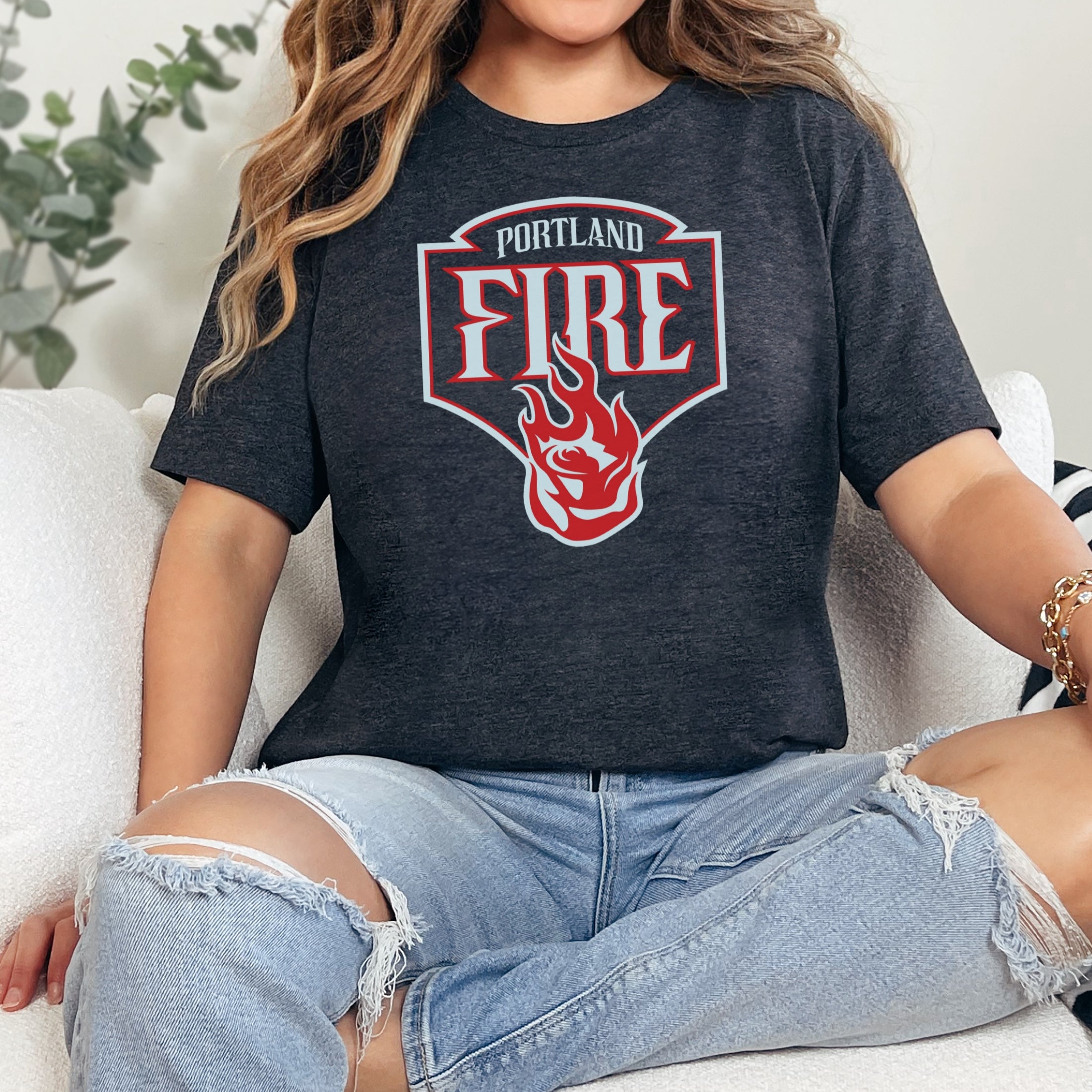 Portland Fire Logo Silhouette Unisex T-Shirt