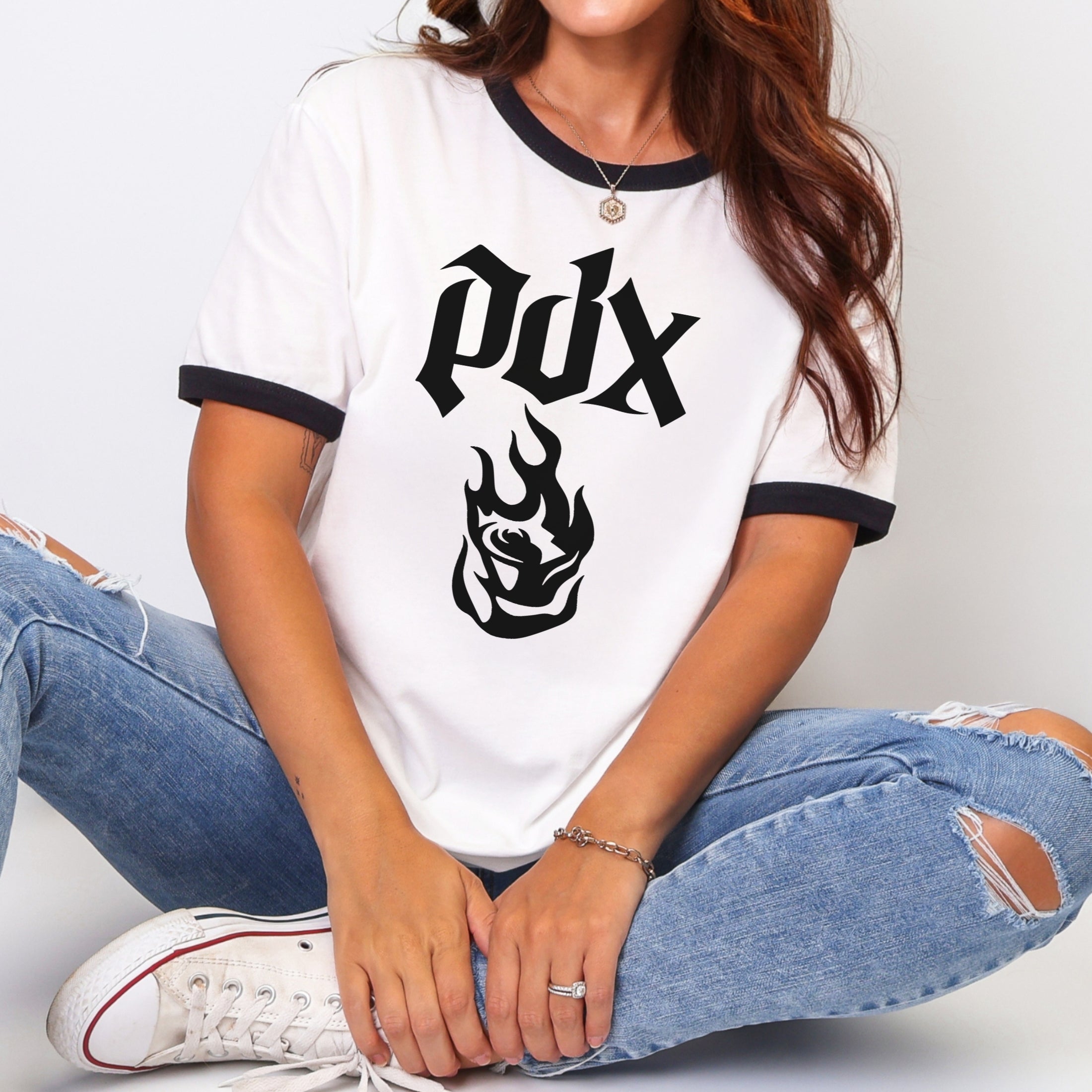 Portland Fire PDX Dark Edition Ringer T-Shirt