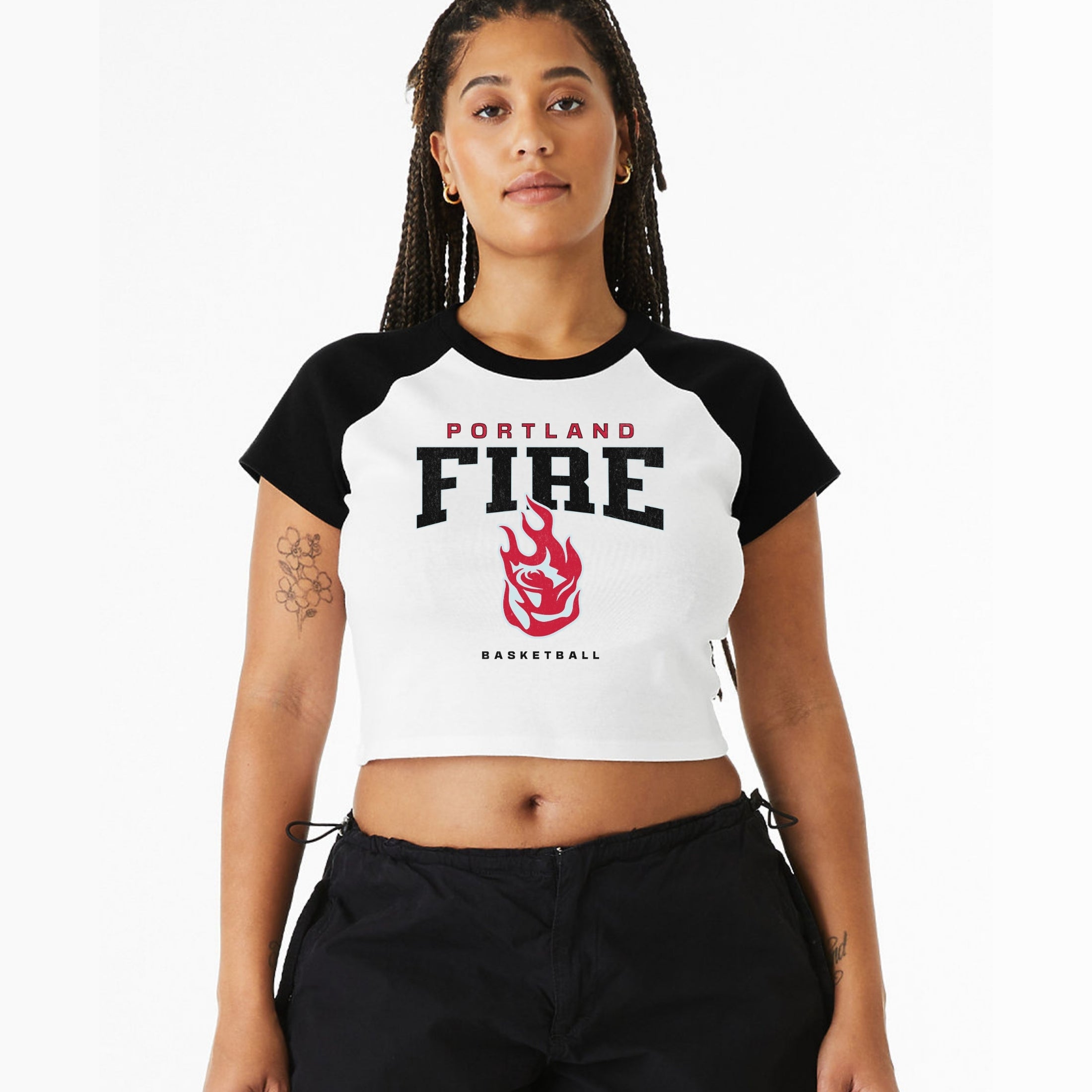 Portland Fire Varsity Edge Women's Raglan Baby Tee