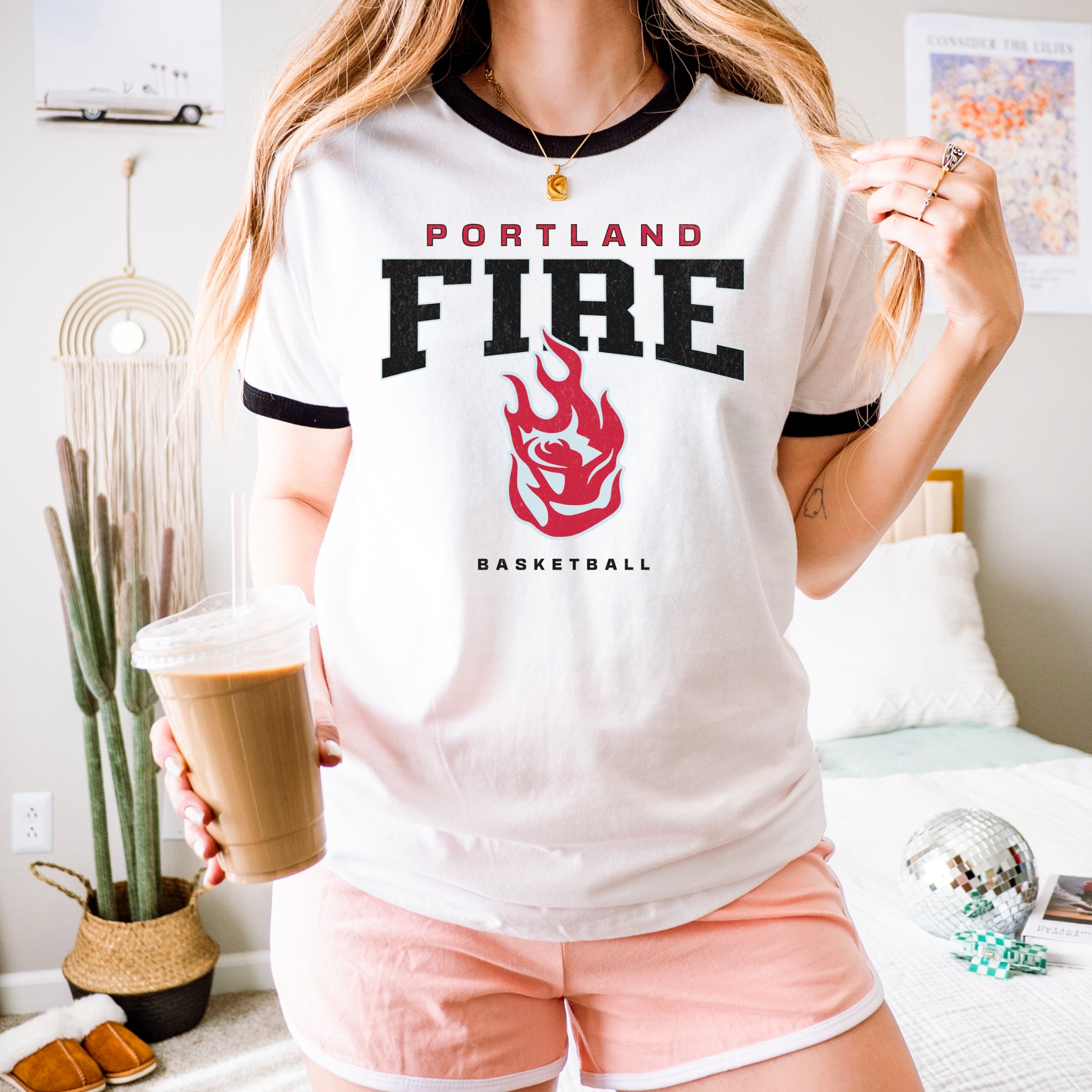 Portland Fire Varsity Edge Vintage Ringer Tee