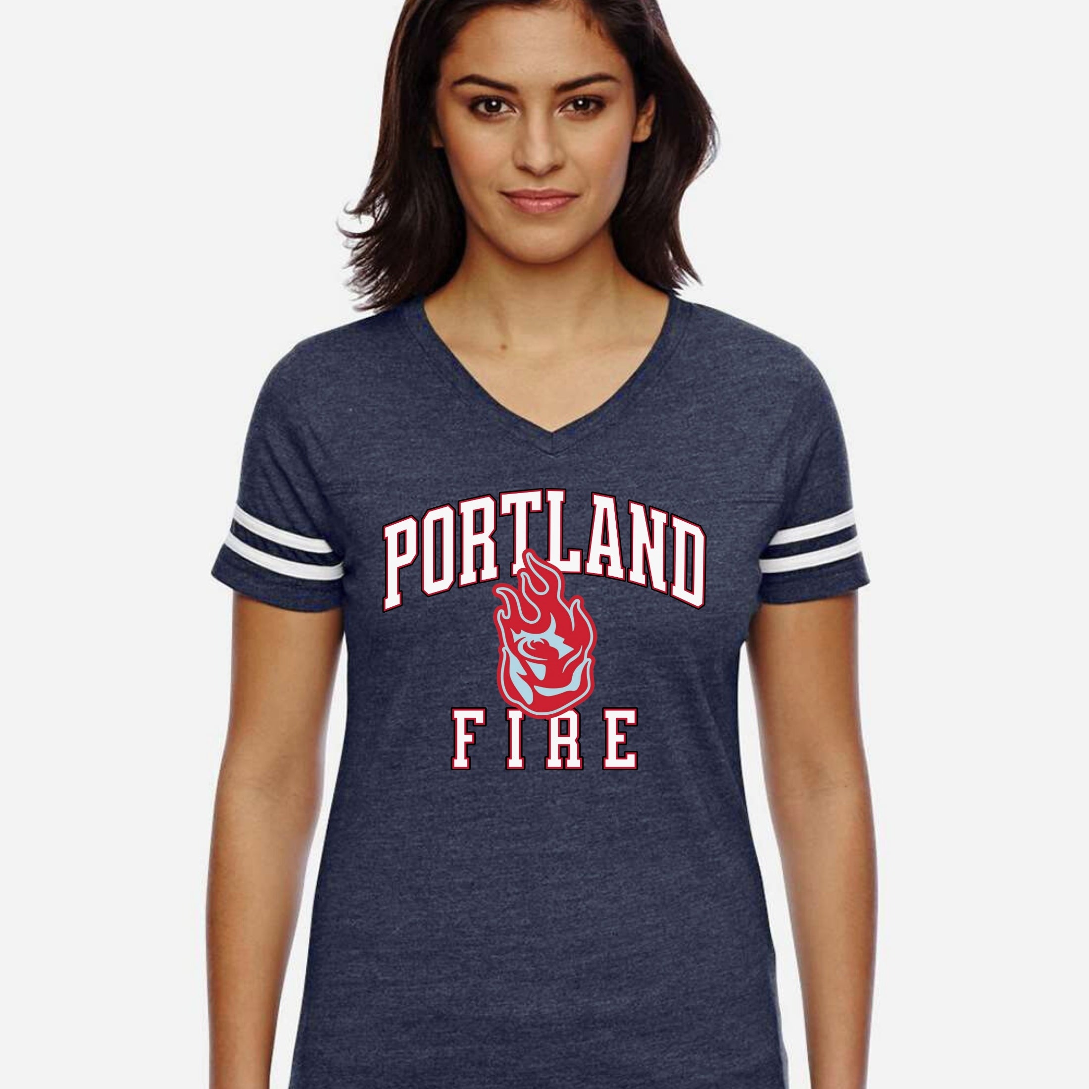 Portland Fire Victory Mode Women's V-Neck Jersey Tee