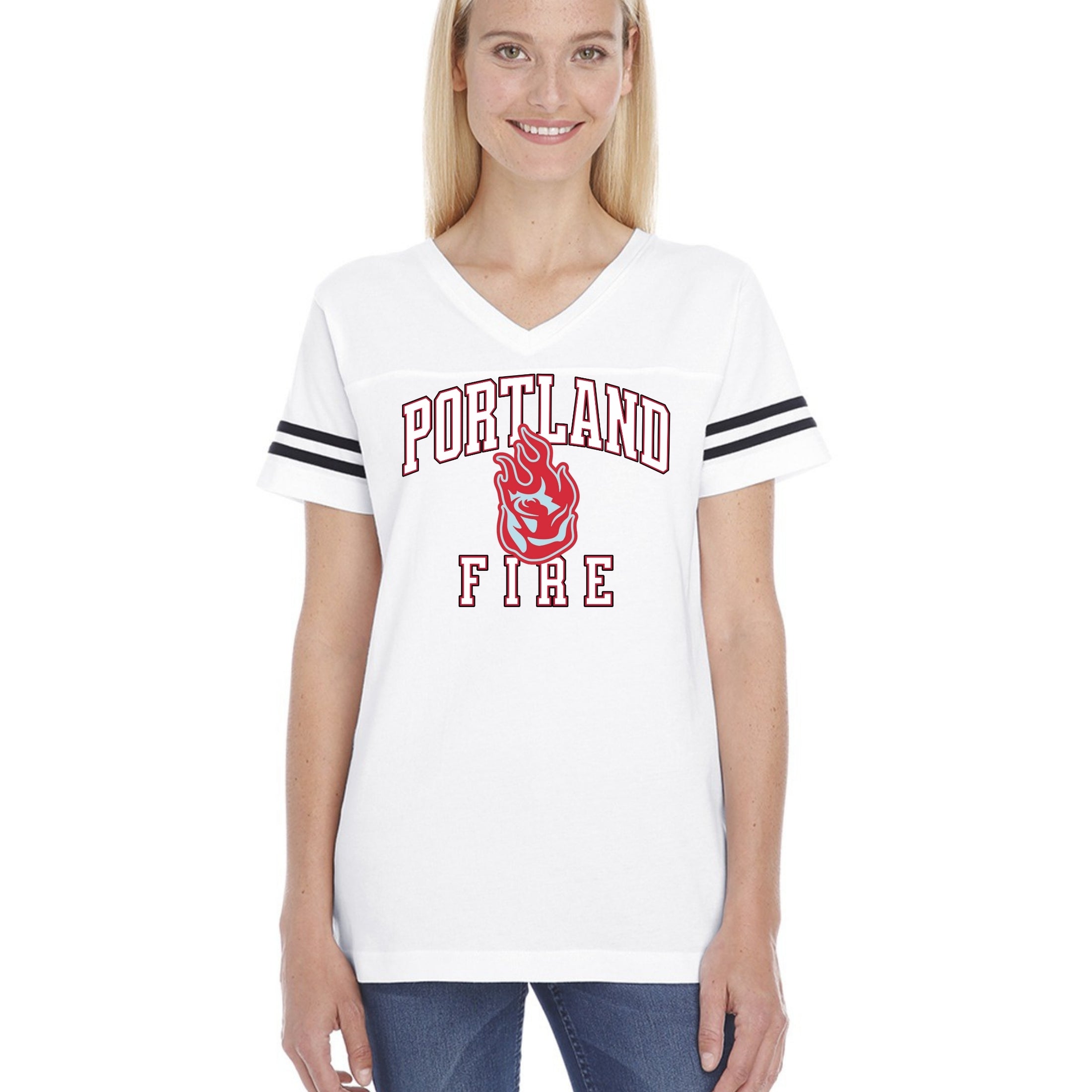 Portland Fire Victory Mode Women's V-Neck Jersey Tee