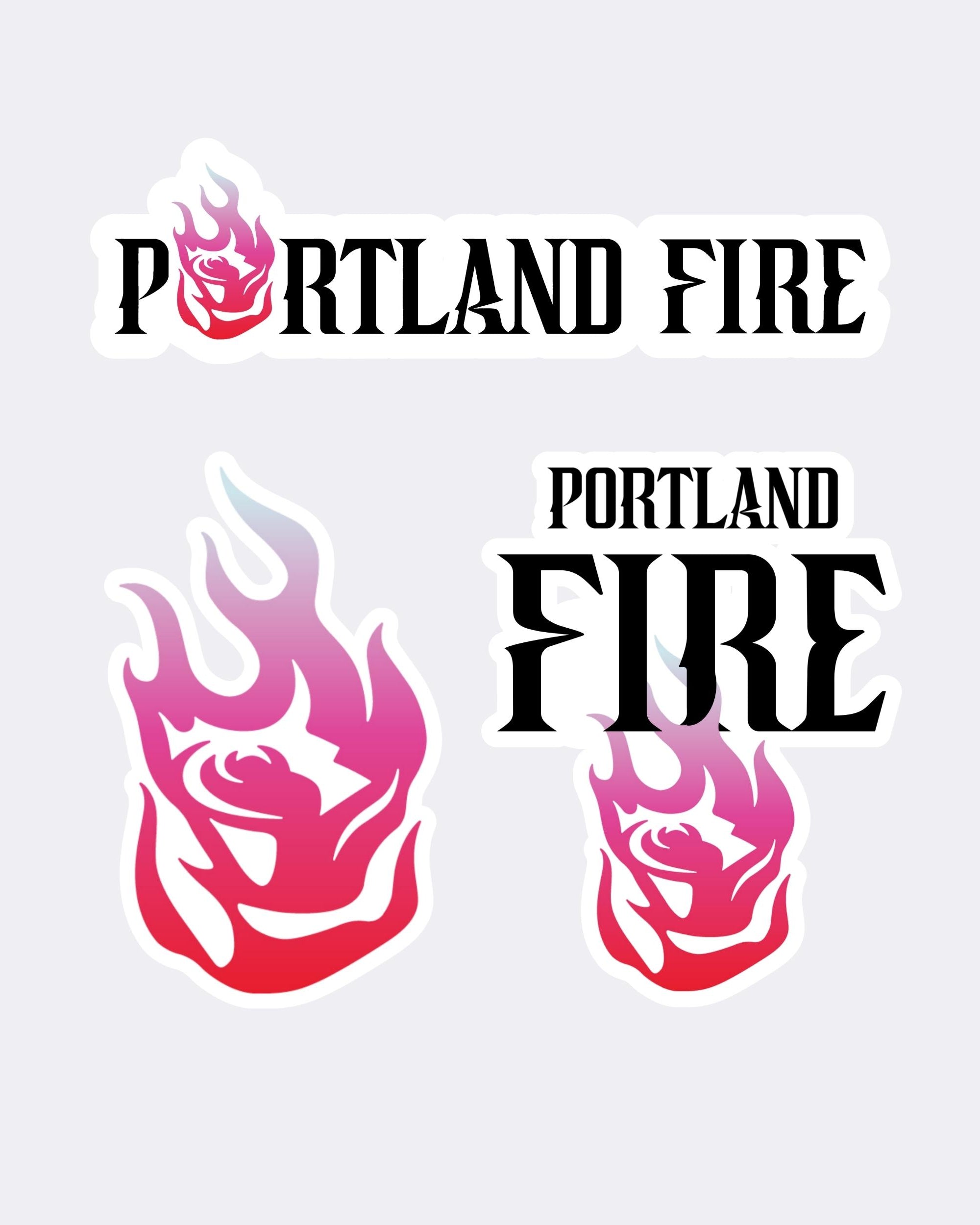 Portland Fire Sticker on light grey background