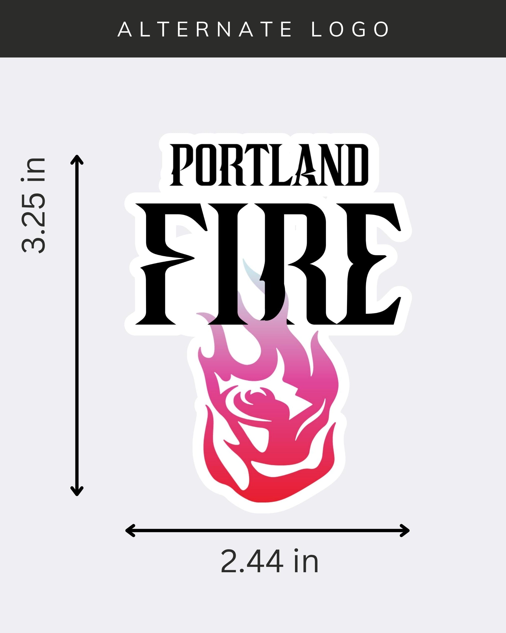 Portland Fire Sticker on light grey background