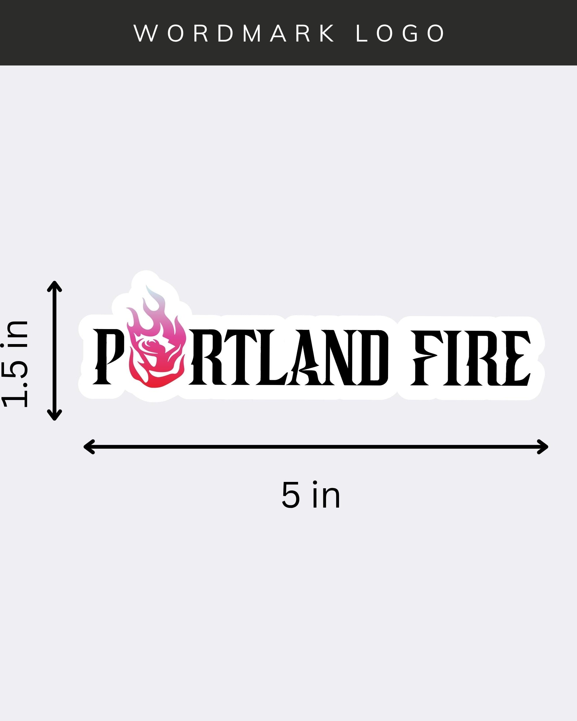 Portland Fire Sticker on light grey background