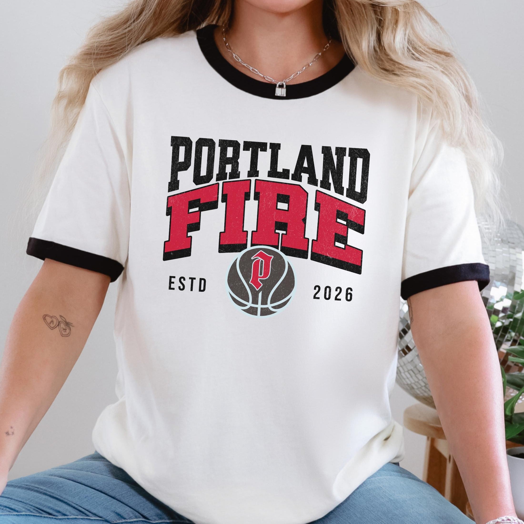 Portland Fire Basketball Rivals Ringer T-Shirt