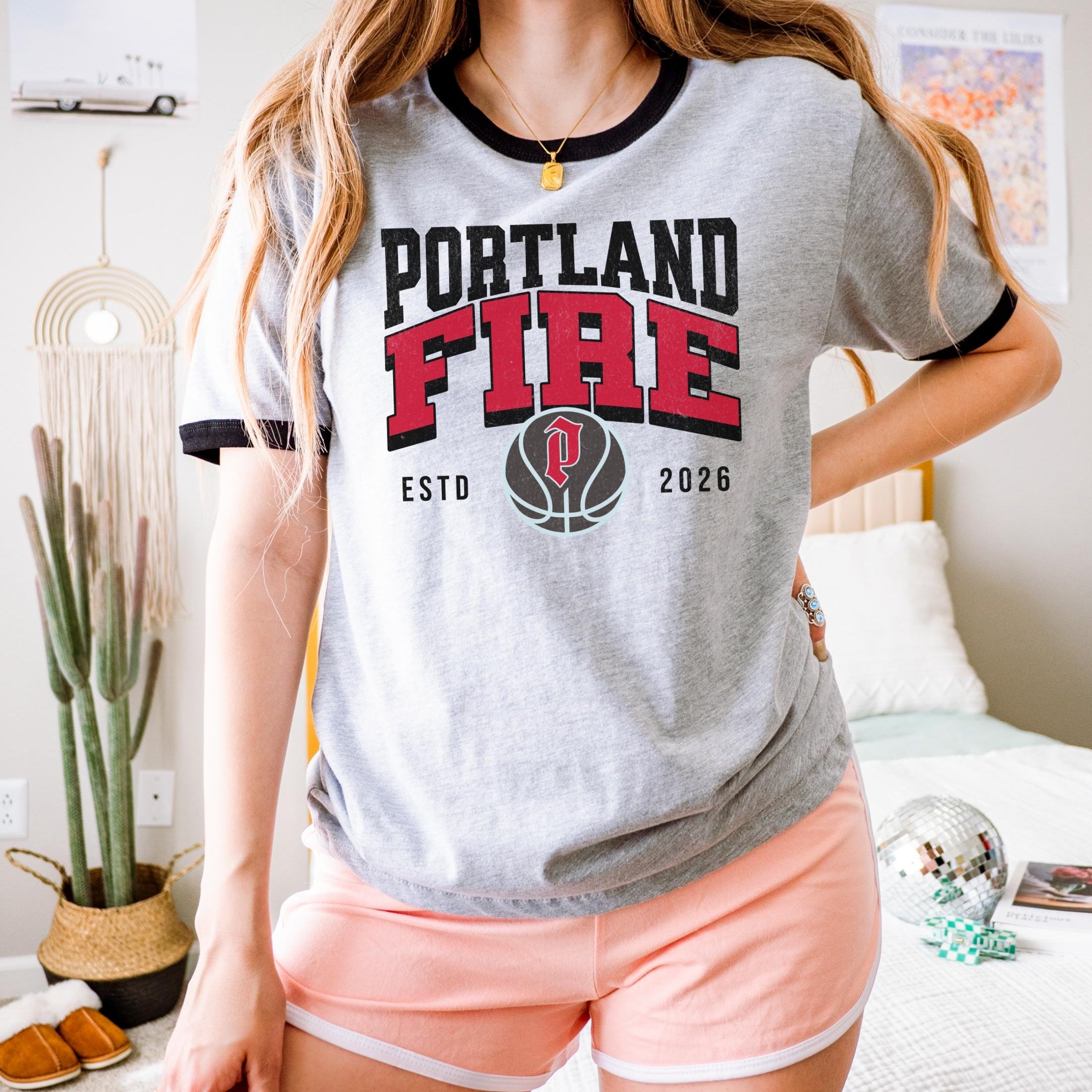 Portland Fire Basketball Rivals Ringer T-Shirt