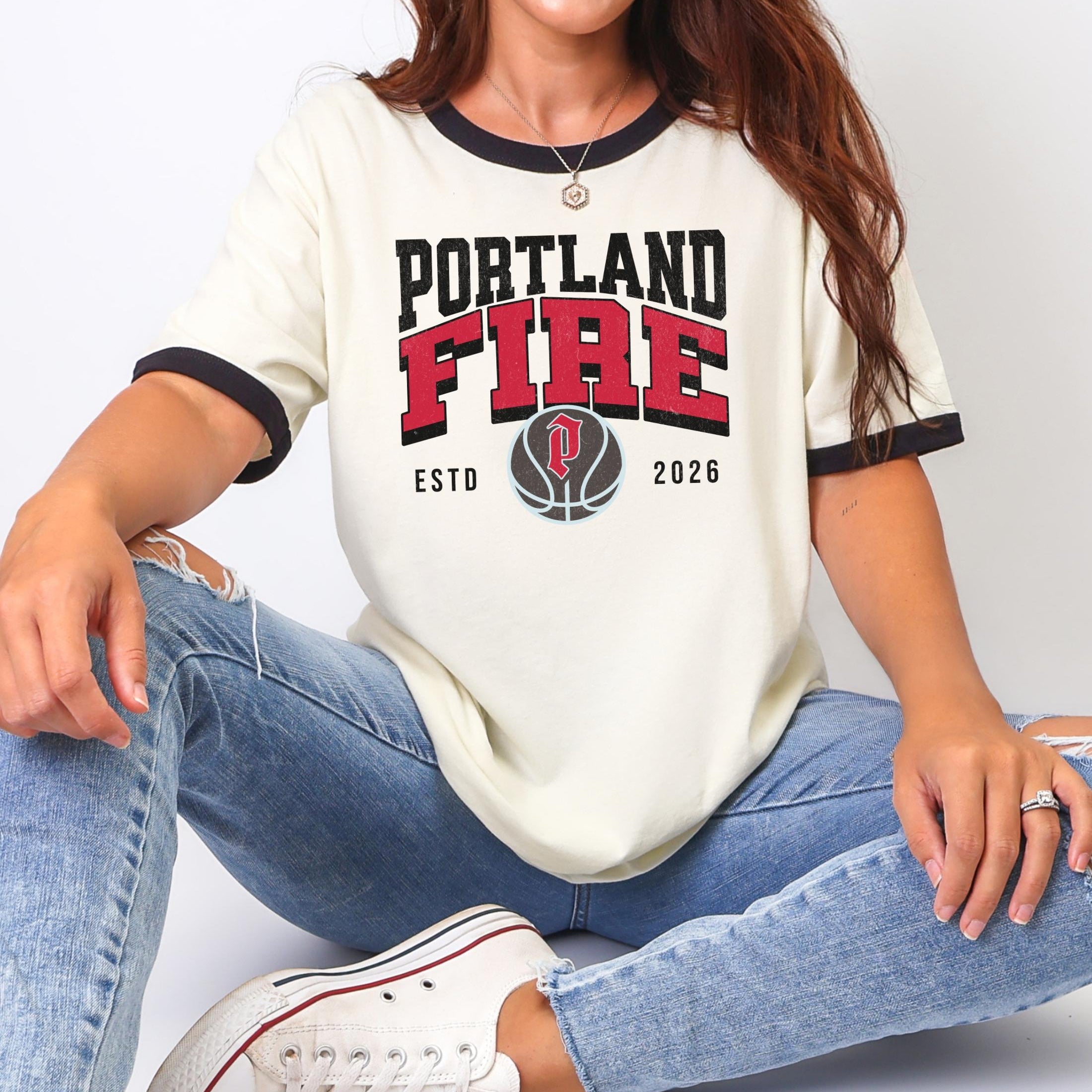 Portland Fire Basketball Rivals Ringer T-Shirt