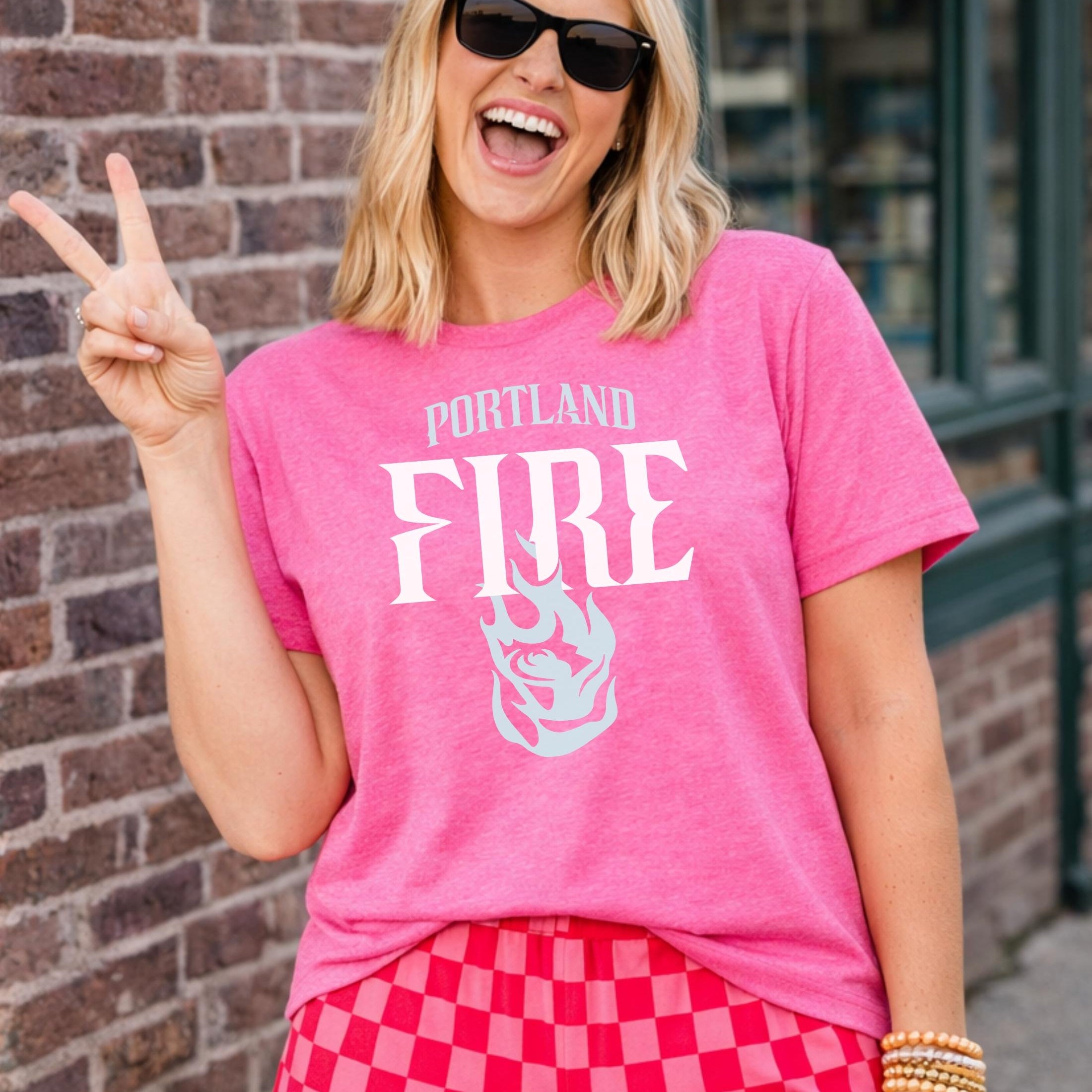 Portland Fire Blue ‘Rose on Fire’ T-Shirt