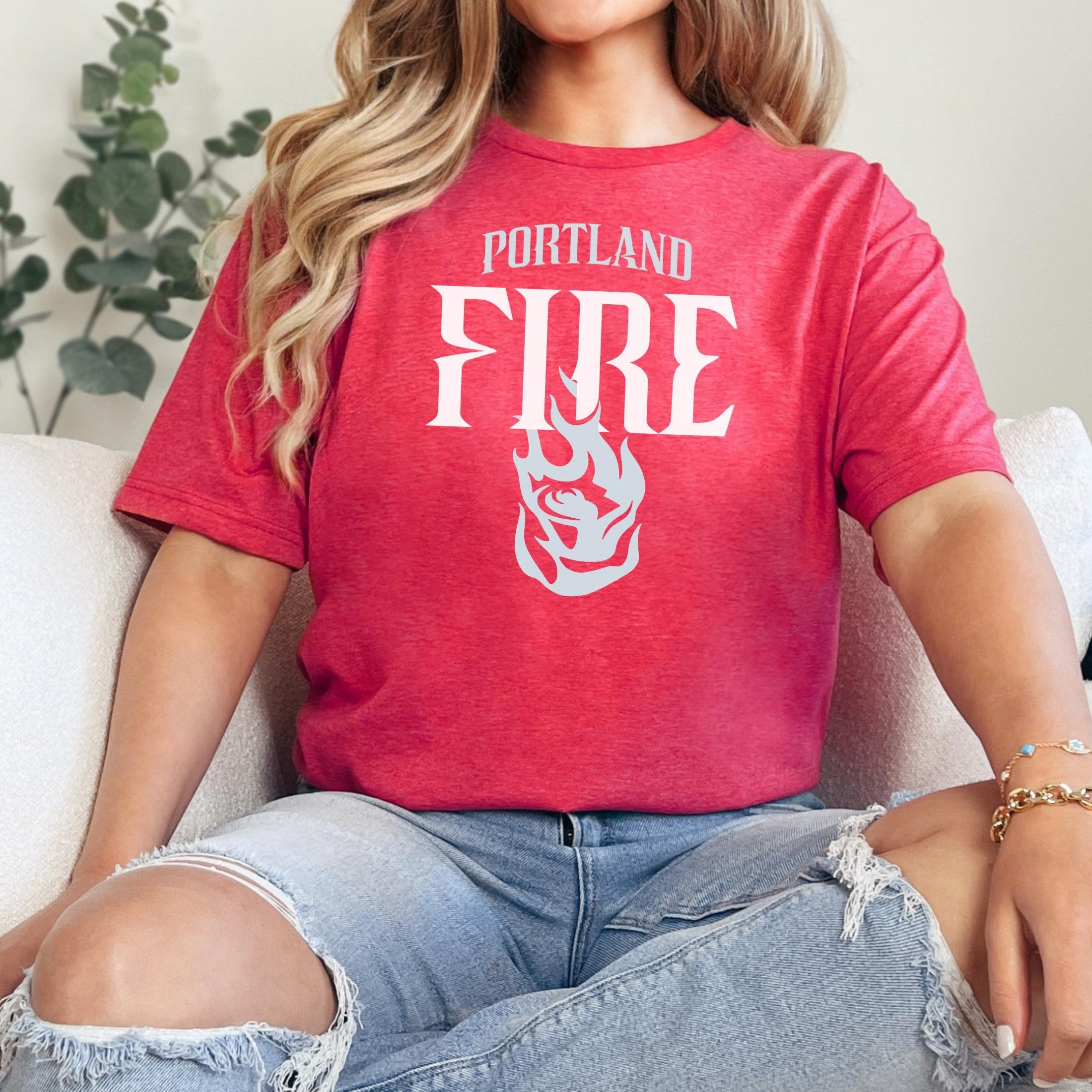 Portland Fire Blue ‘Rose on Fire’ T-Shirt