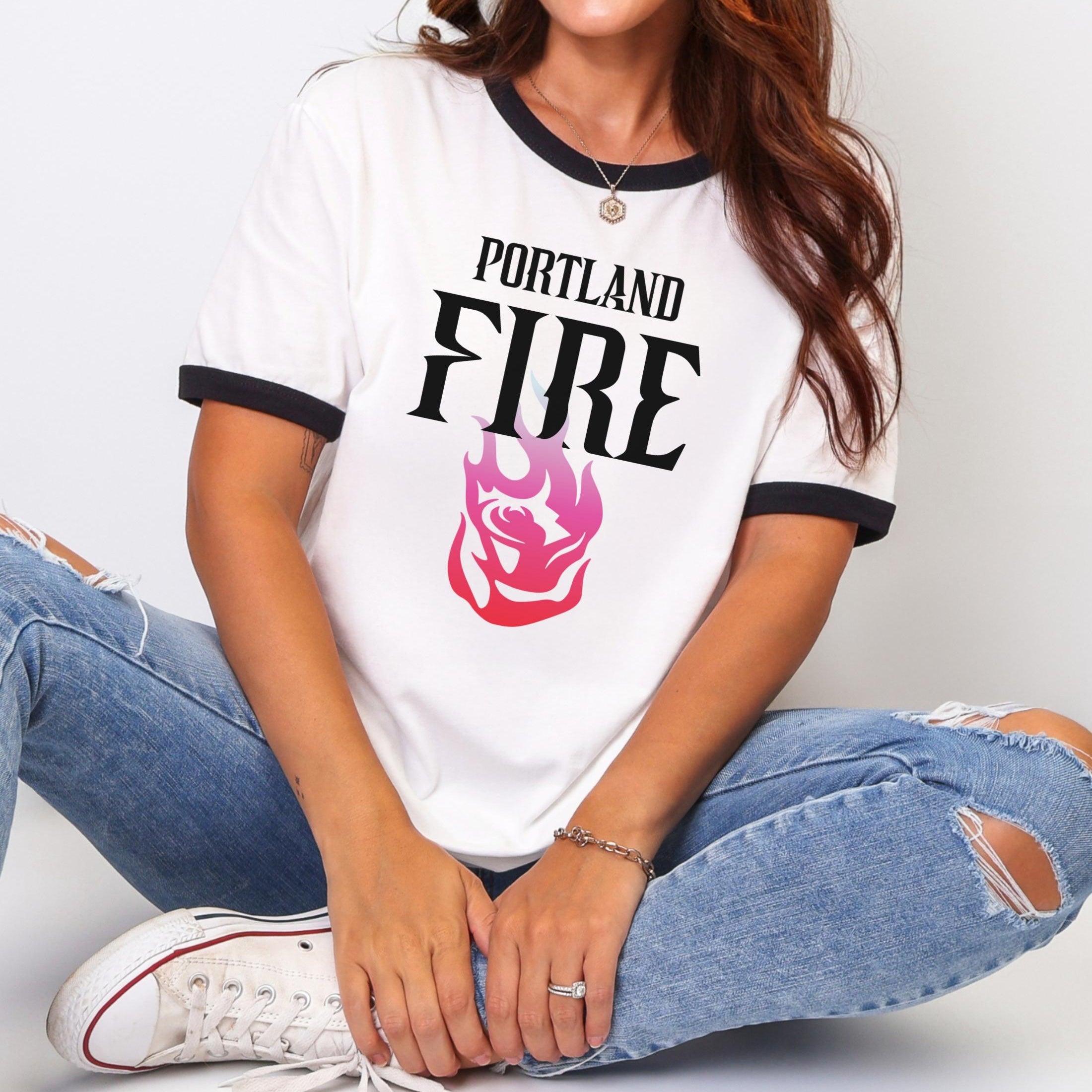 Portland Fire Global Logo Ringer T-Shirt