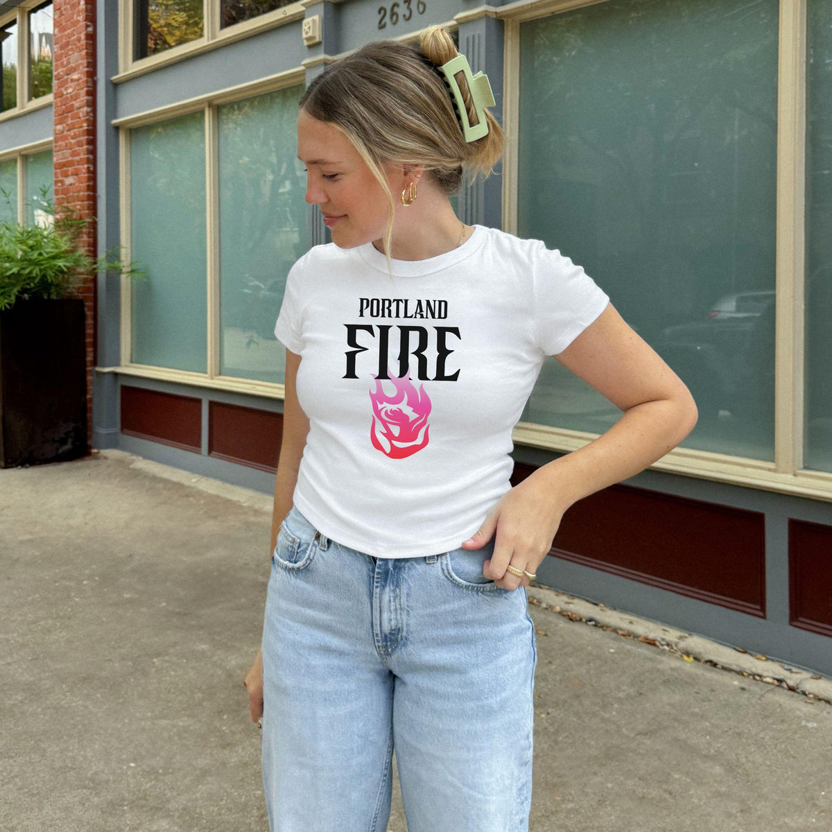 Portland Fire Global Logo Women's Baby Tee