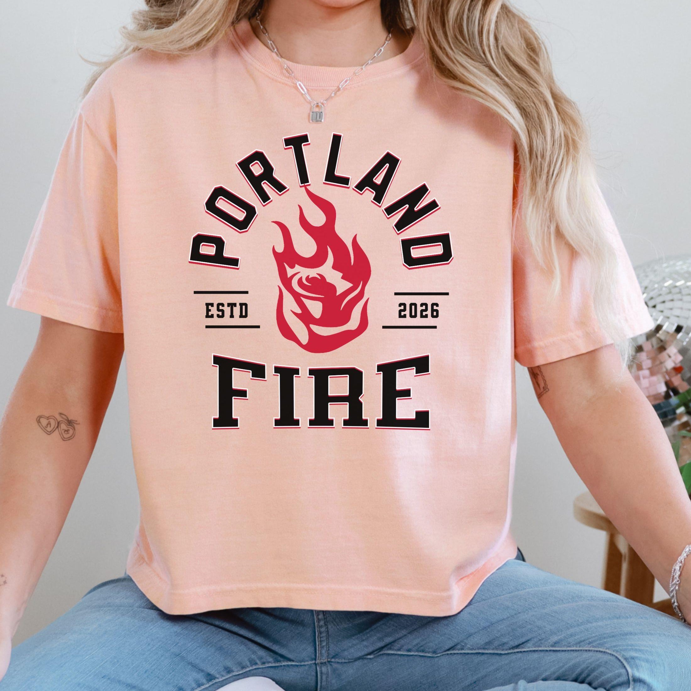 Portland Fire Heritage Women's Boxy Cropped Tee
