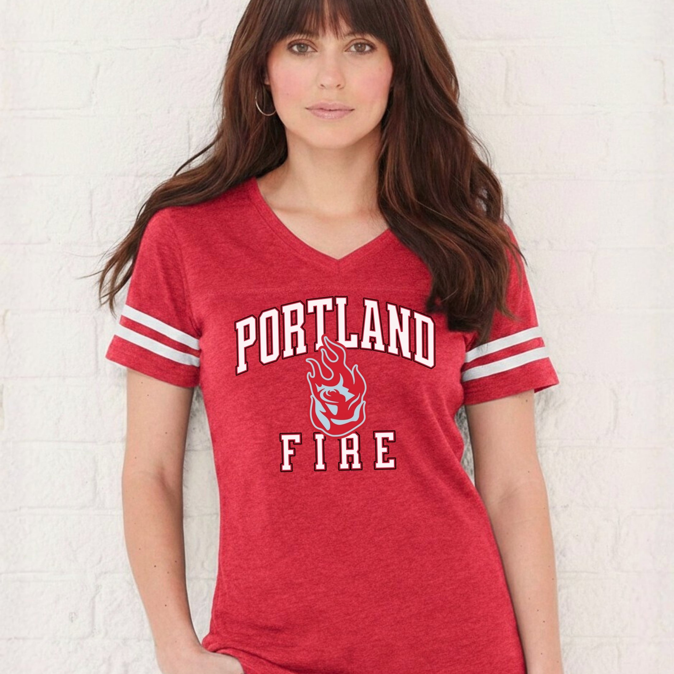 Portland Fire Victory Mode Women's V-Neck Jersey Tee
