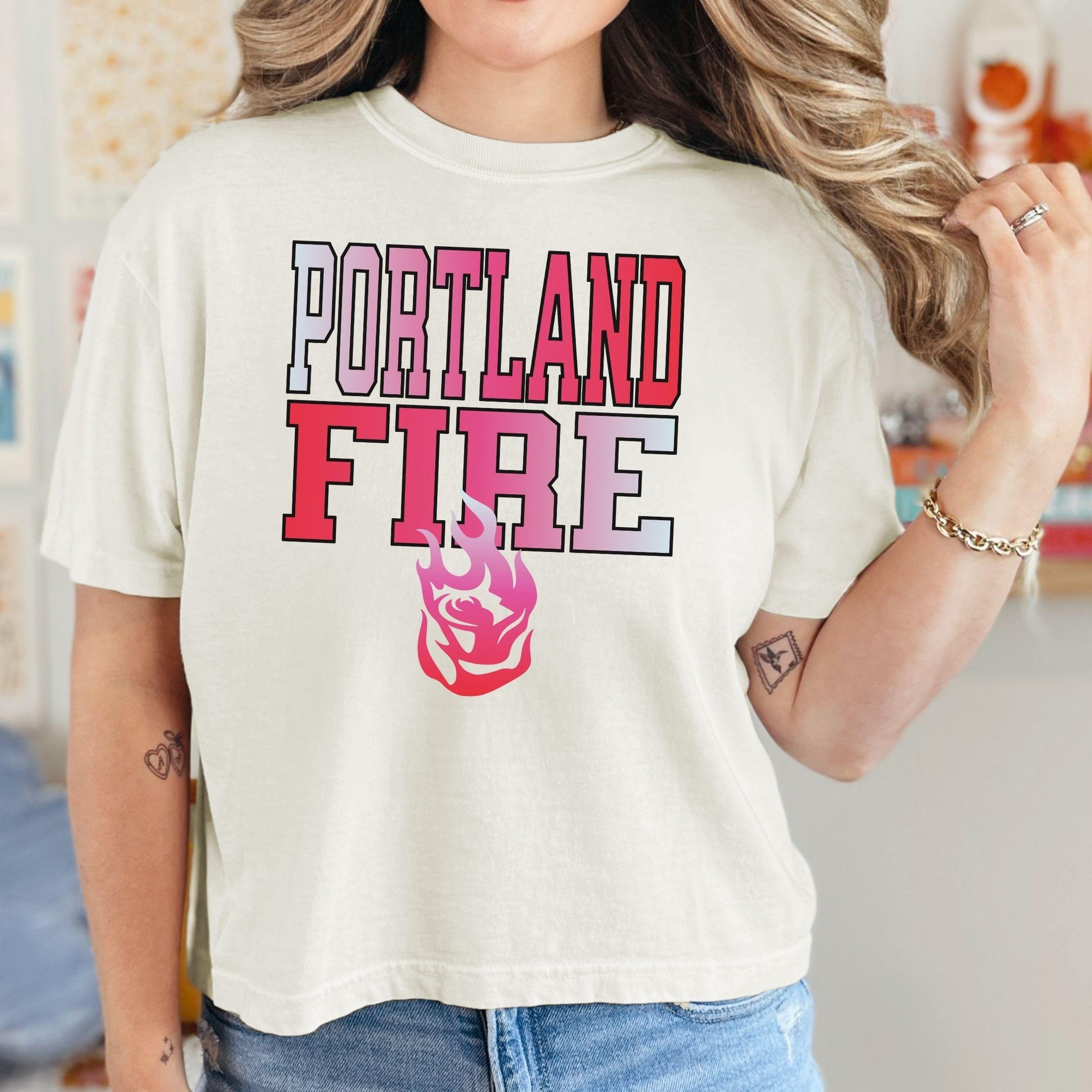 Portland Fire New Era Women's Boxy Crop Top