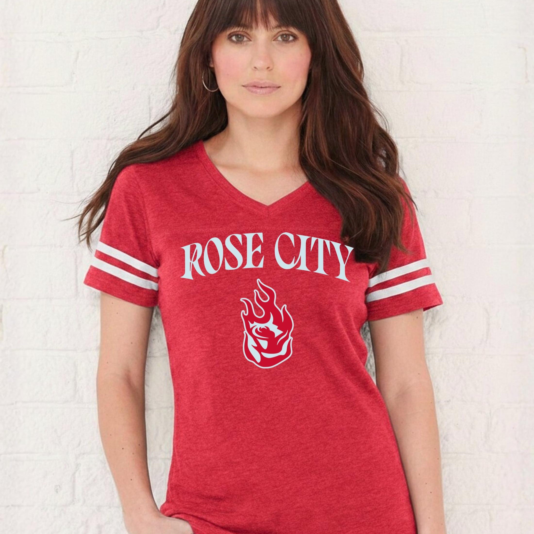 Portland Fire Rose City Women's V-Neck Tee