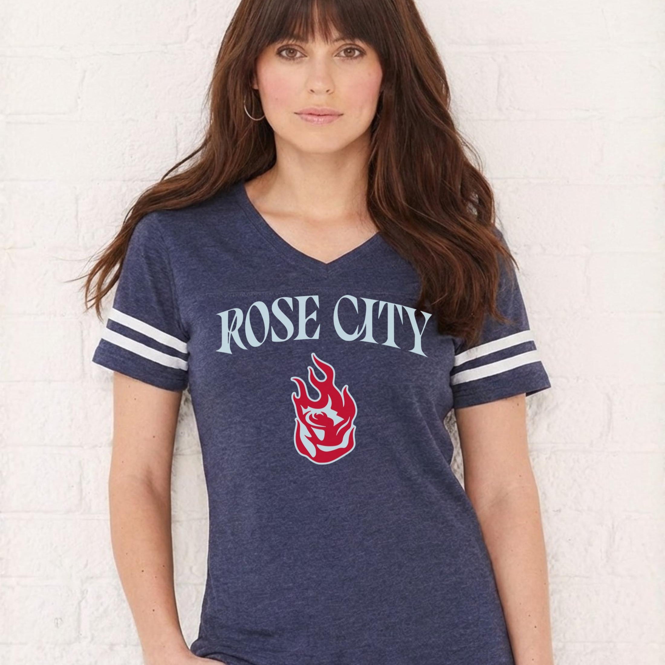 Portland Fire Rose City Women's V-Neck Tee