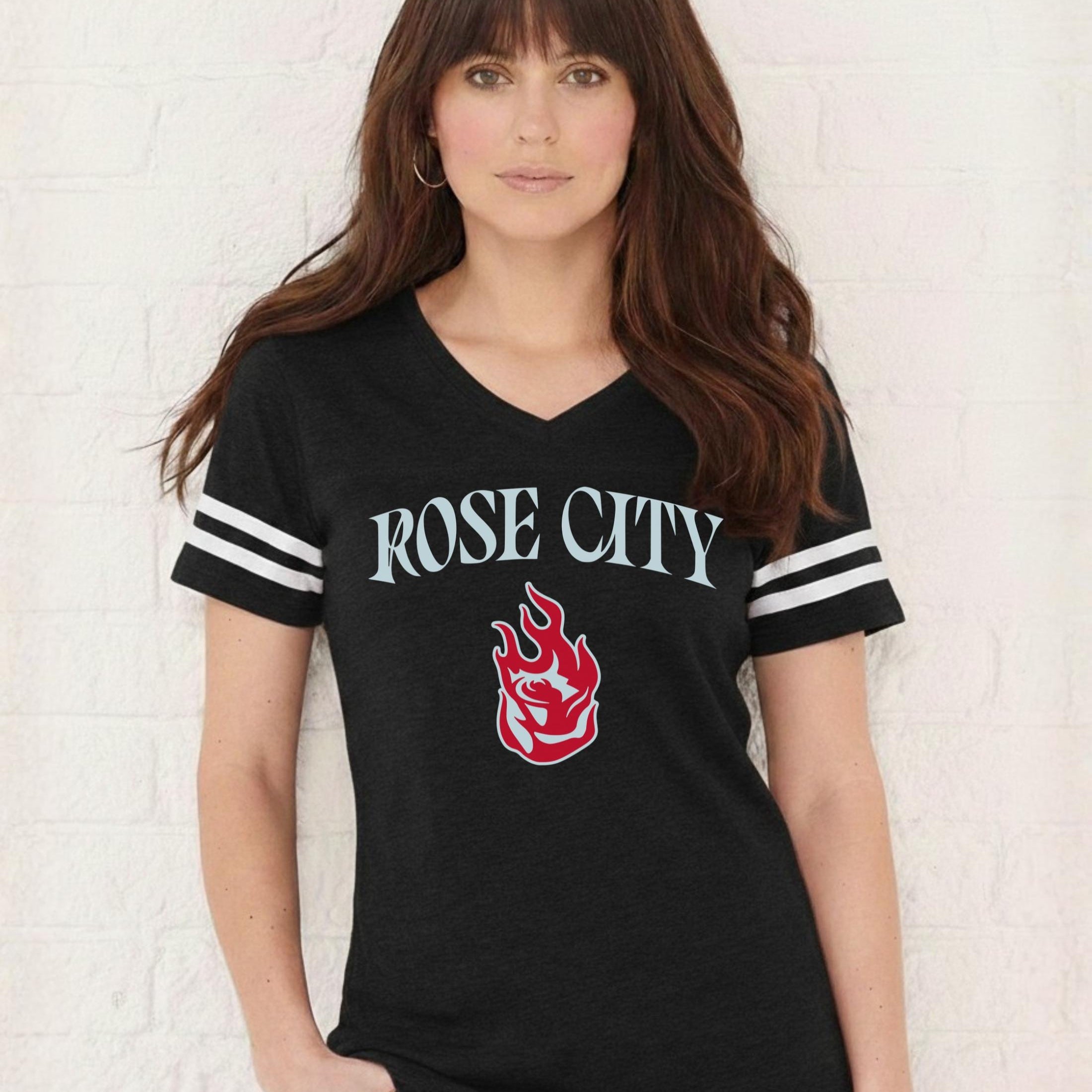Portland Fire Rose City Women's V-Neck Tee