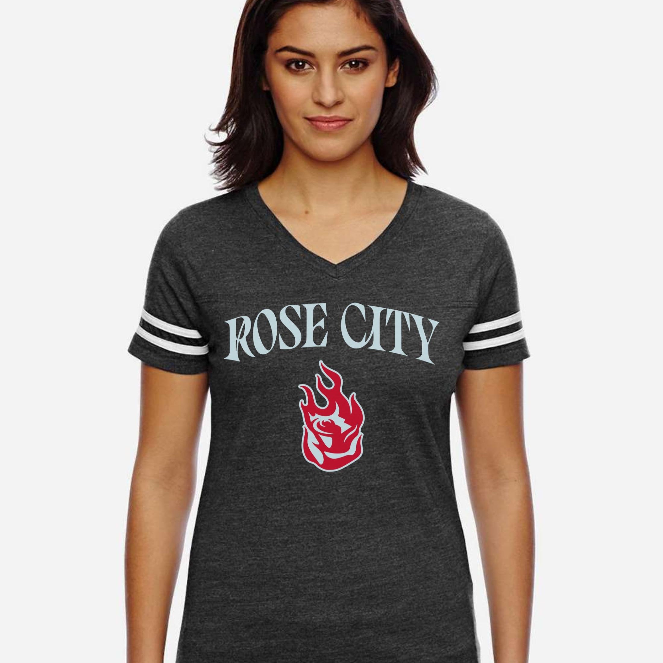 Portland Fire Rose City Women's V-Neck Tee