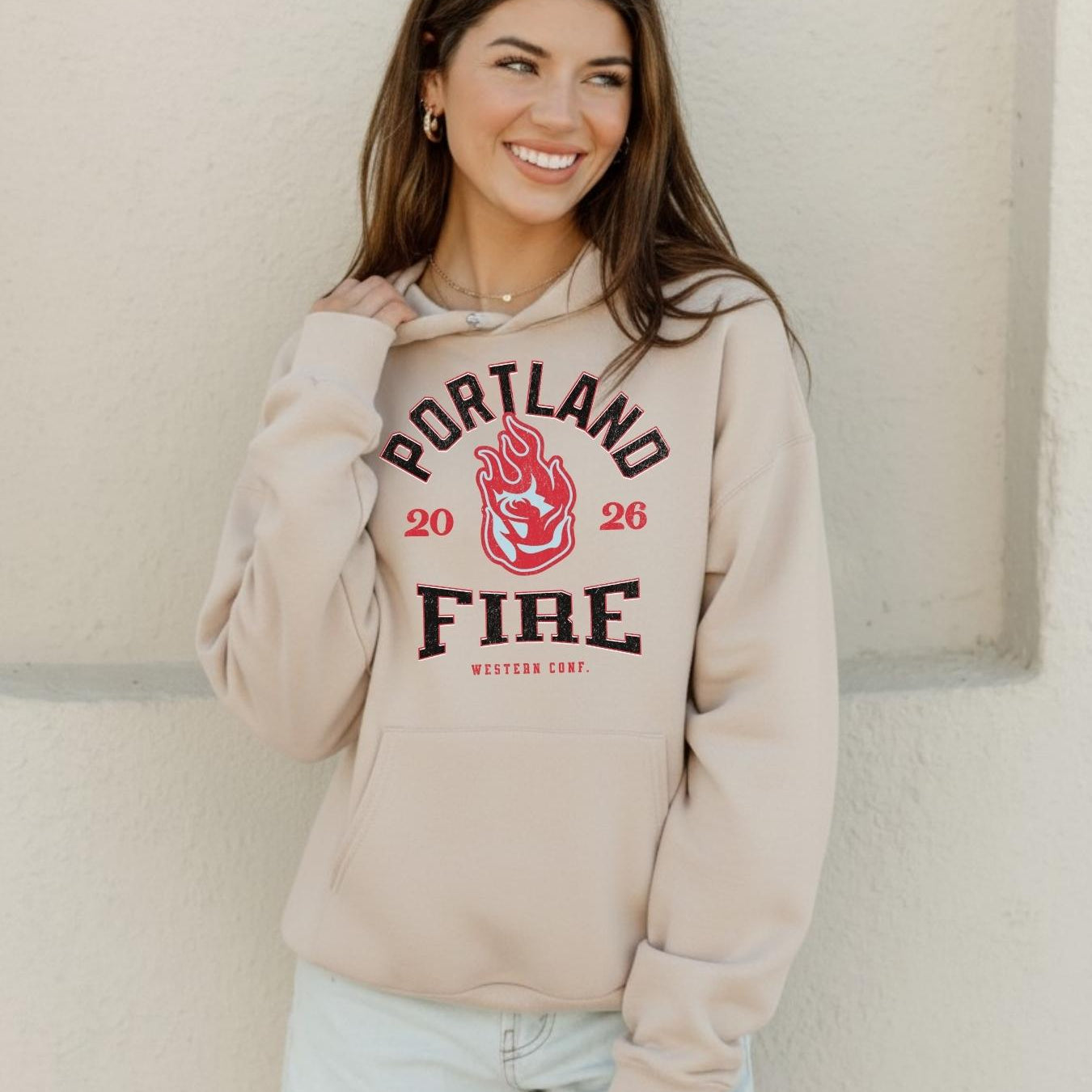 Portland Fire Vintage Hoops Fleece Hoodie