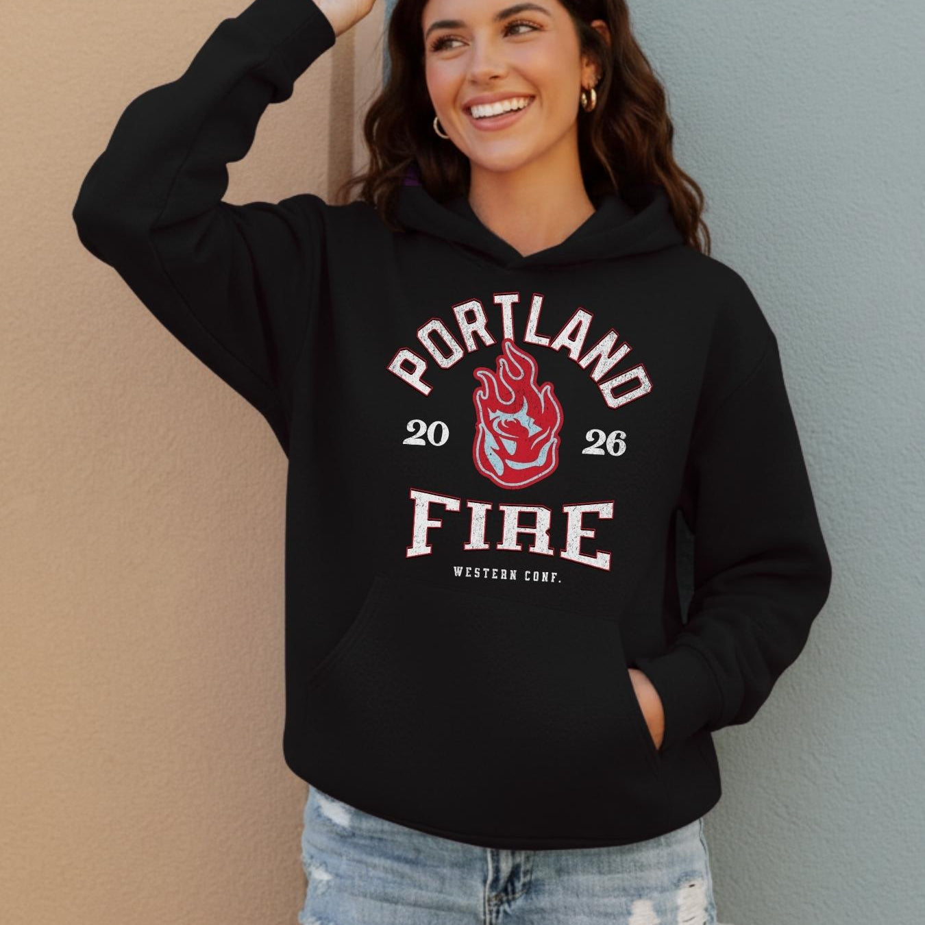Portland Fire Vintage Hoops Fleece Hoodie