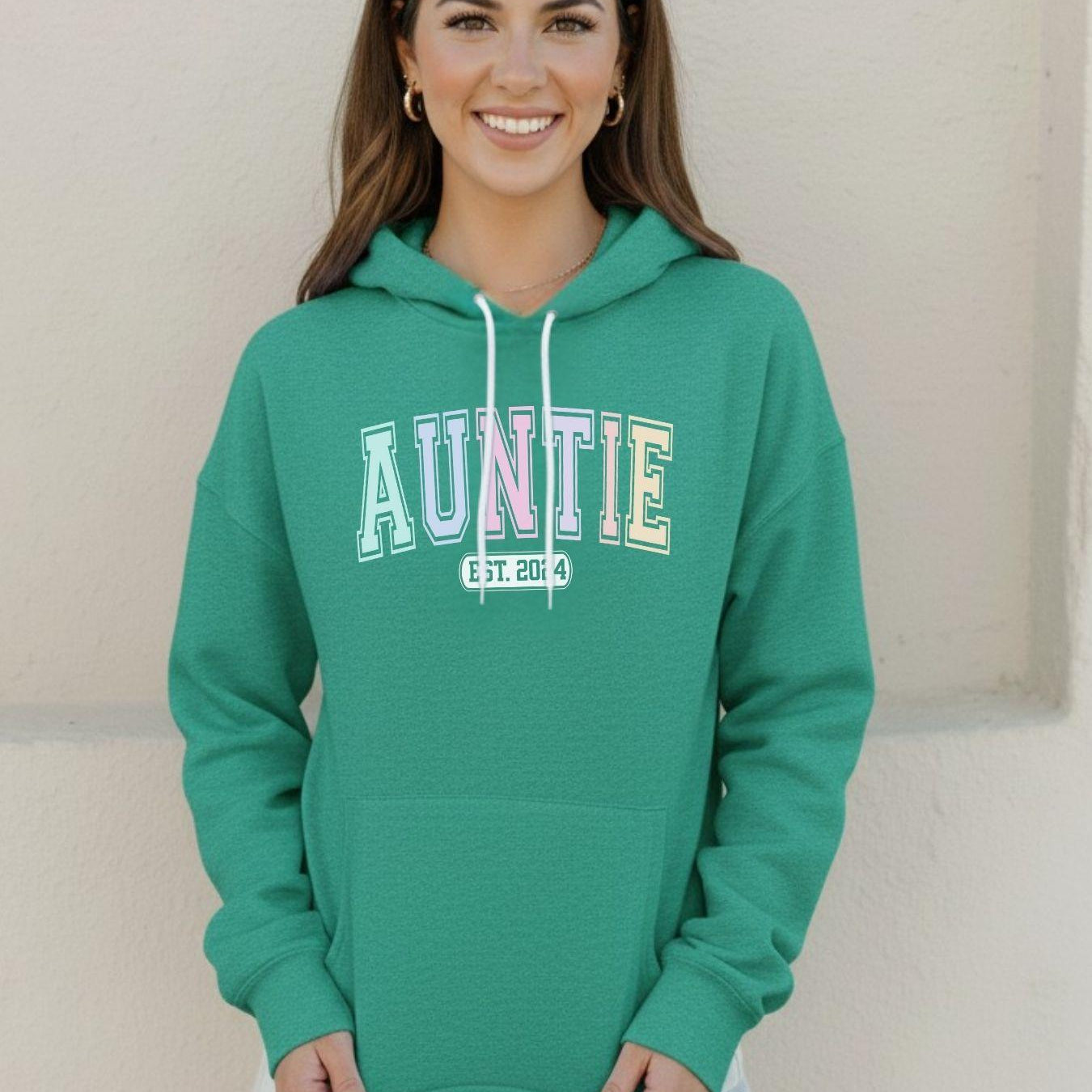 Varsity Auntie Custom Year Fleece Hoodie