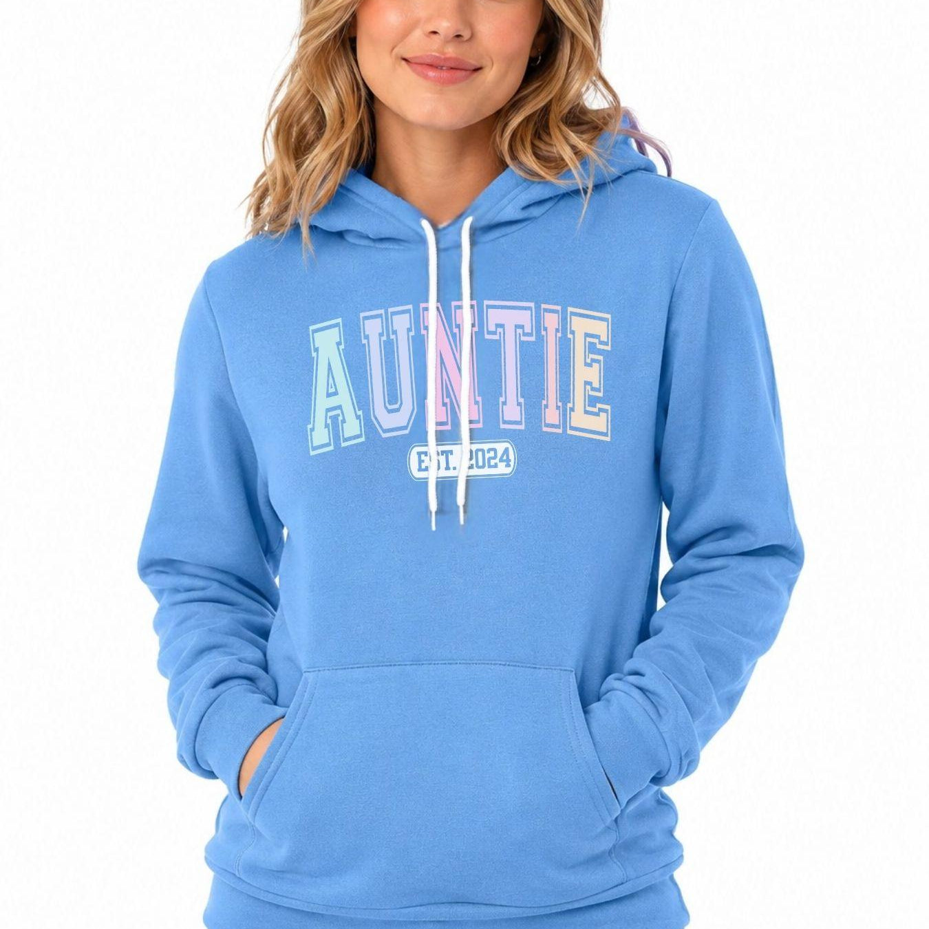 Varsity Auntie Custom Year Fleece Hoodie