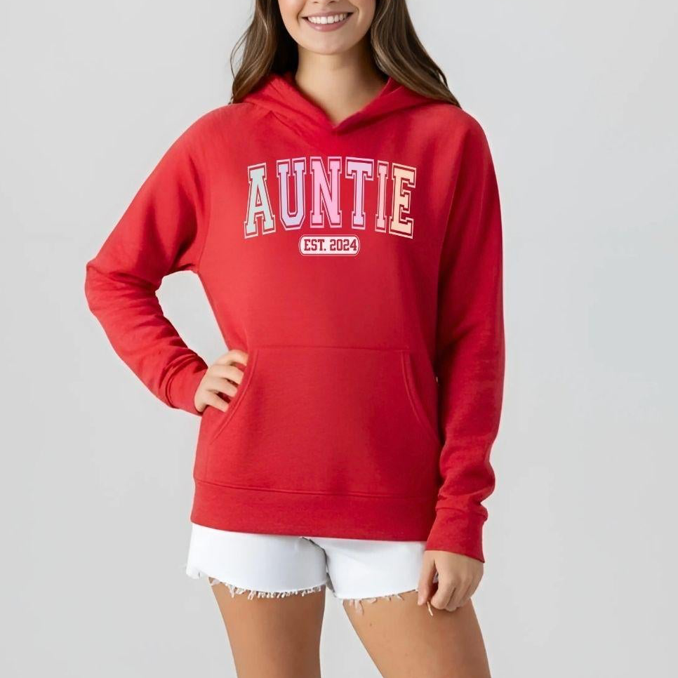 Varsity Auntie Custom Year Fleece Hoodie