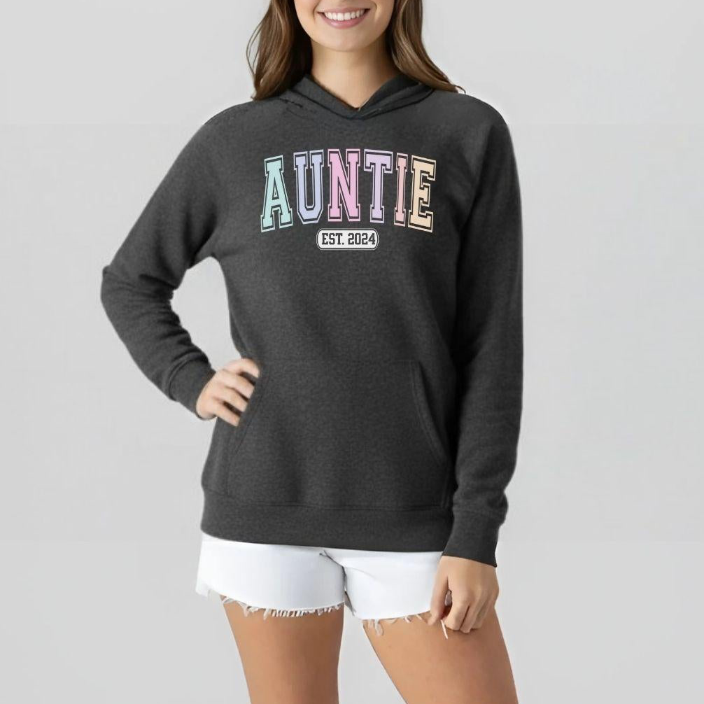 Varsity Auntie Custom Year Fleece Hoodie