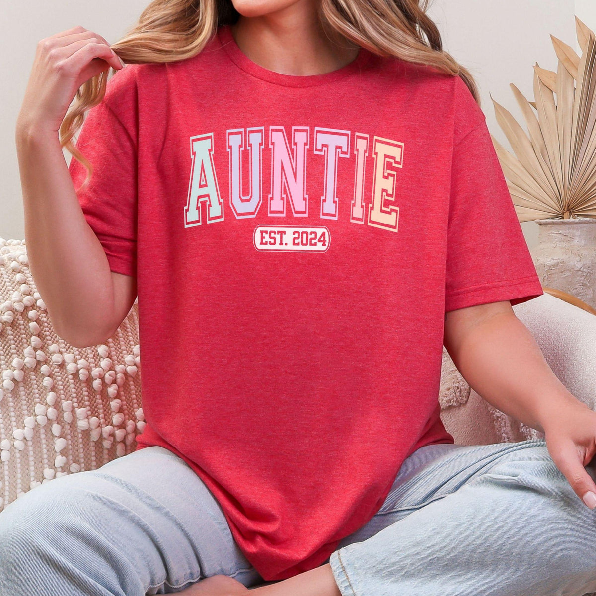 Varsity Auntie Custom Year T-Shirt