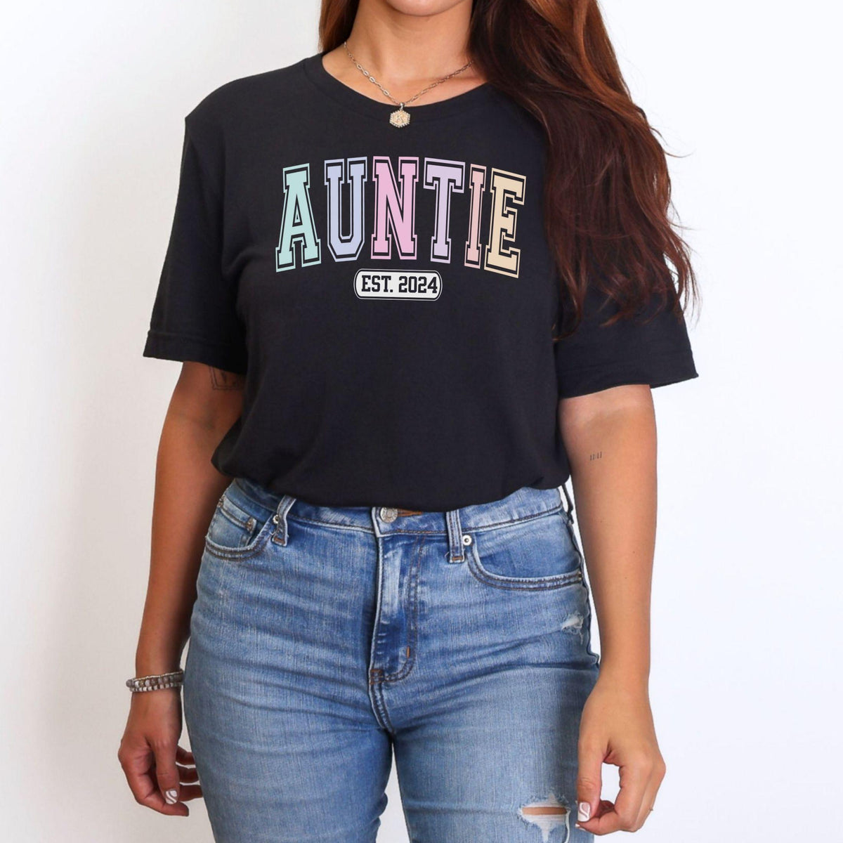 Varsity Auntie Custom Year T-Shirt
