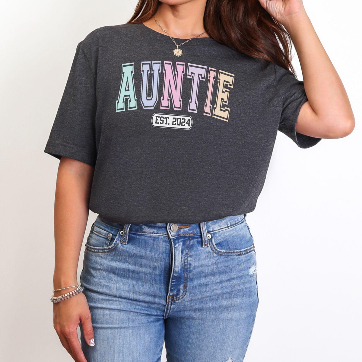 Varsity Auntie Custom Year T-Shirt