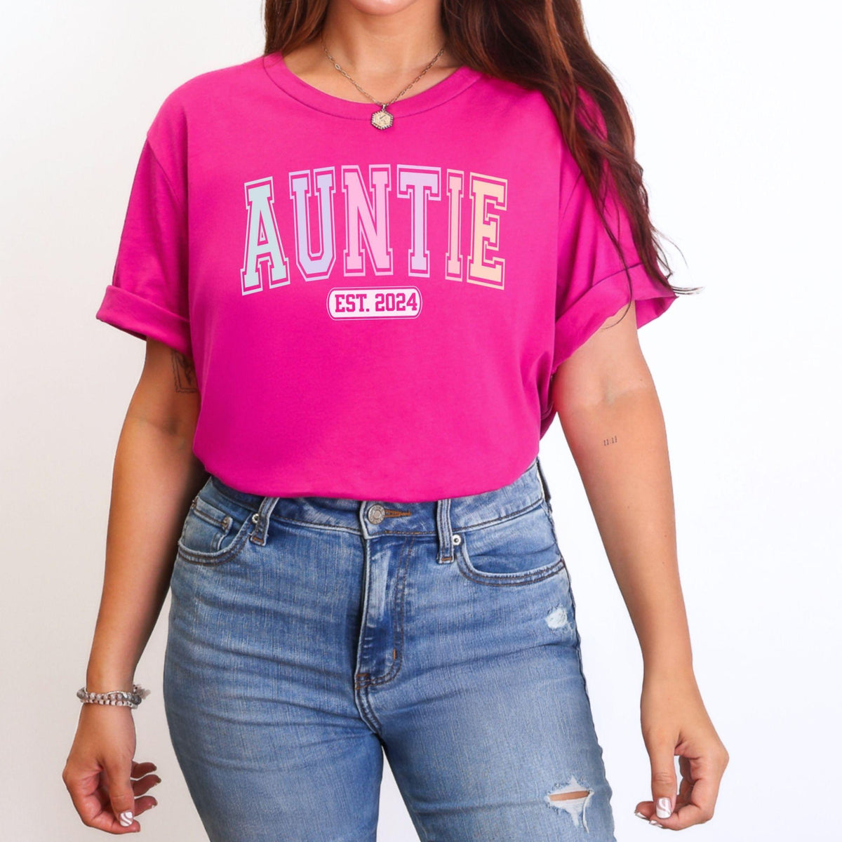 Varsity Auntie Custom Year T-Shirt