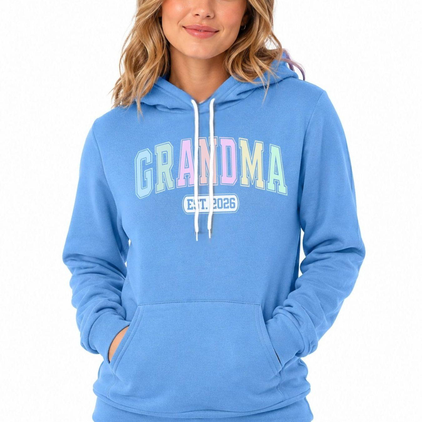 Varsity Grandma Custom Year Fleece Hoodie