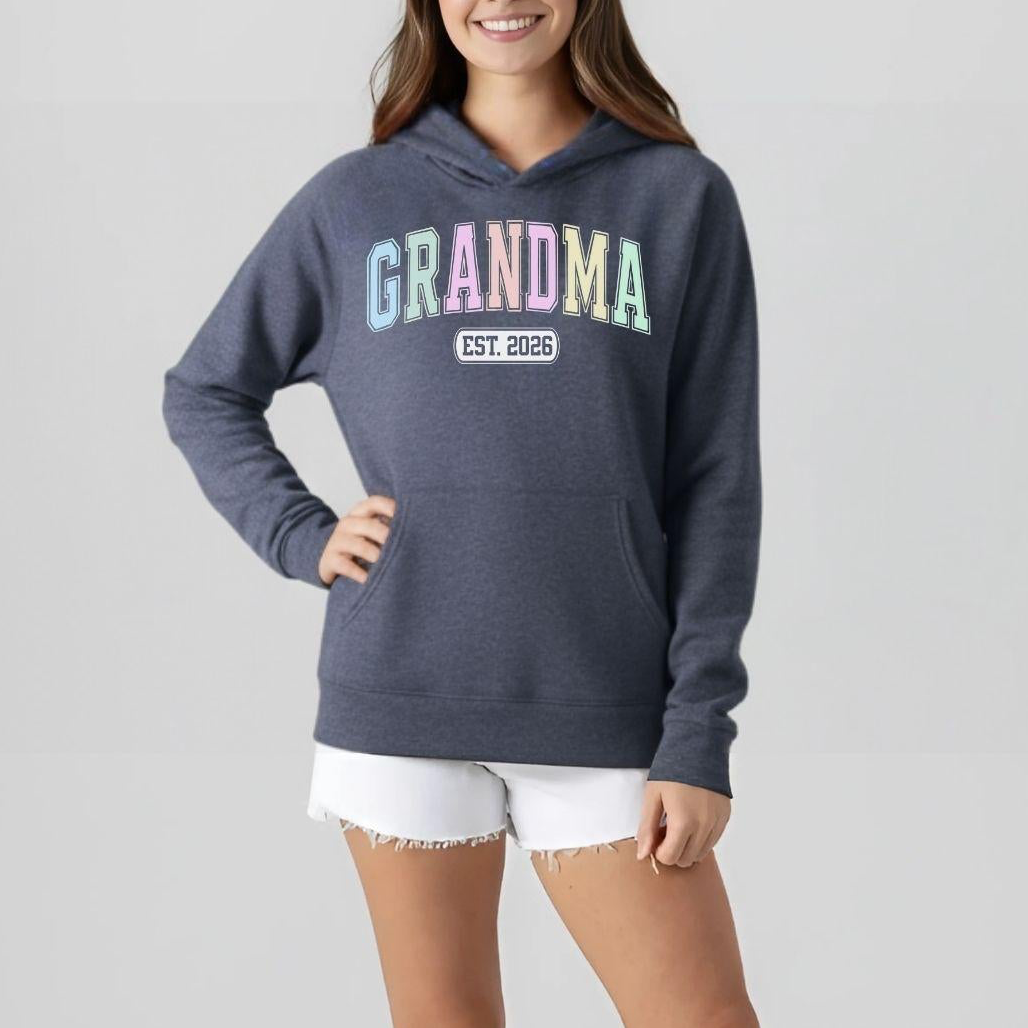 Varsity Grandma Custom Year Fleece Hoodie