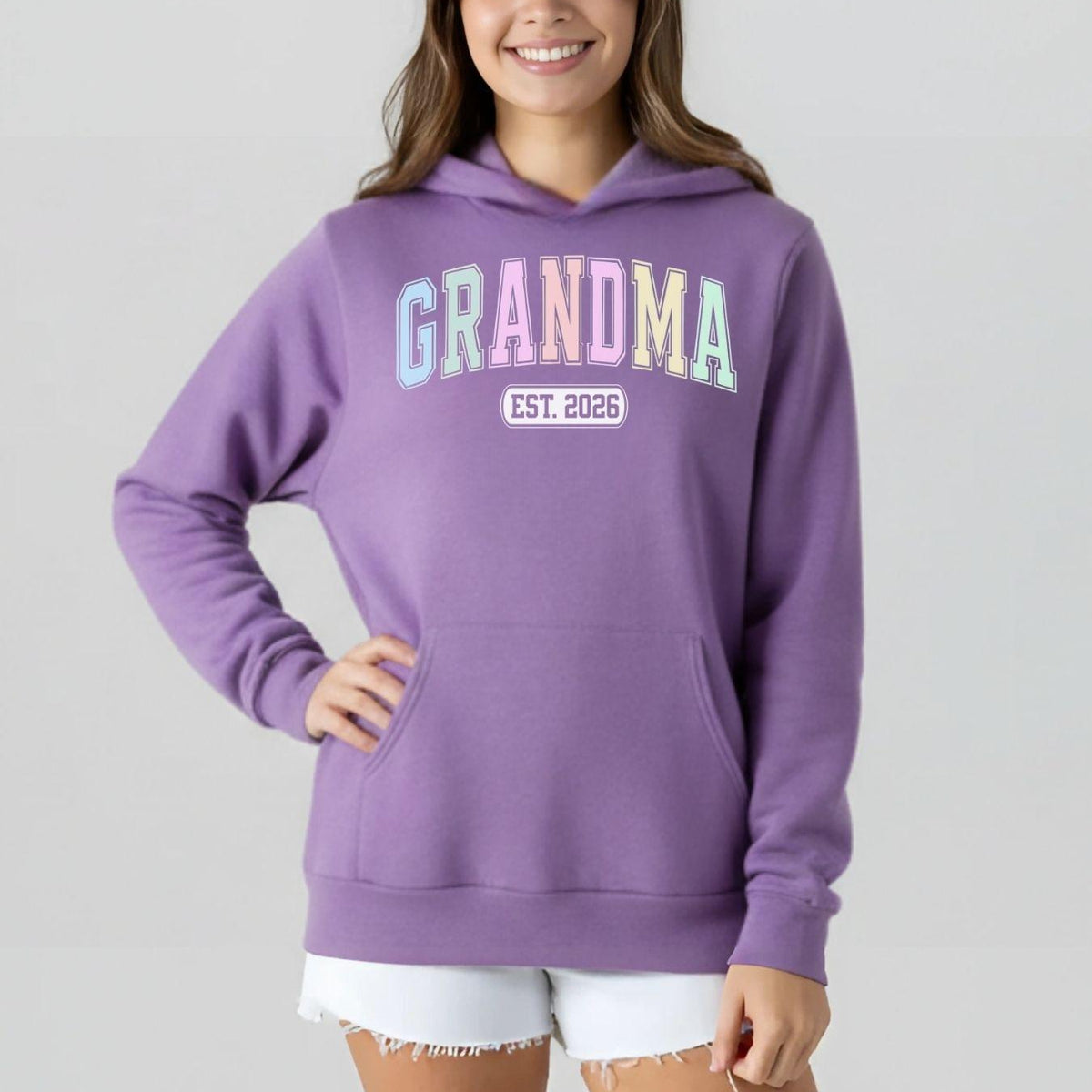 Varsity Grandma Custom Year Fleece Hoodie