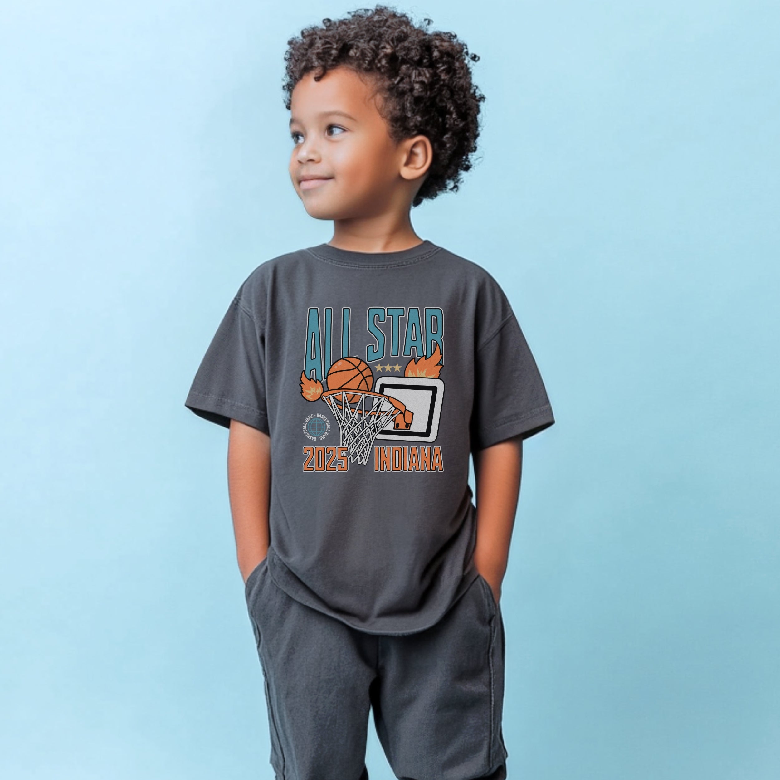 2025 Indiana All Star Game Youth Midweight Tee