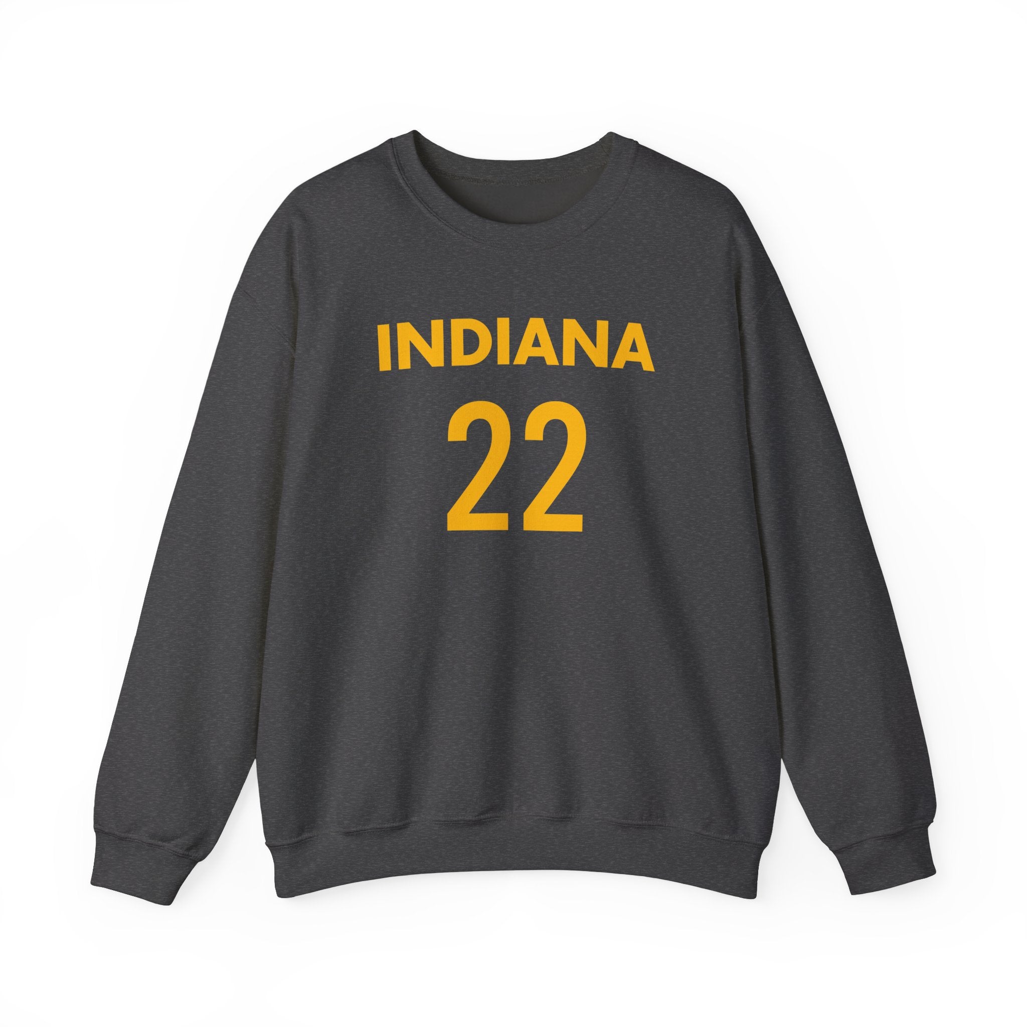 Front of Caitlin Clark Kate Martin sweatshirt in dark heather
