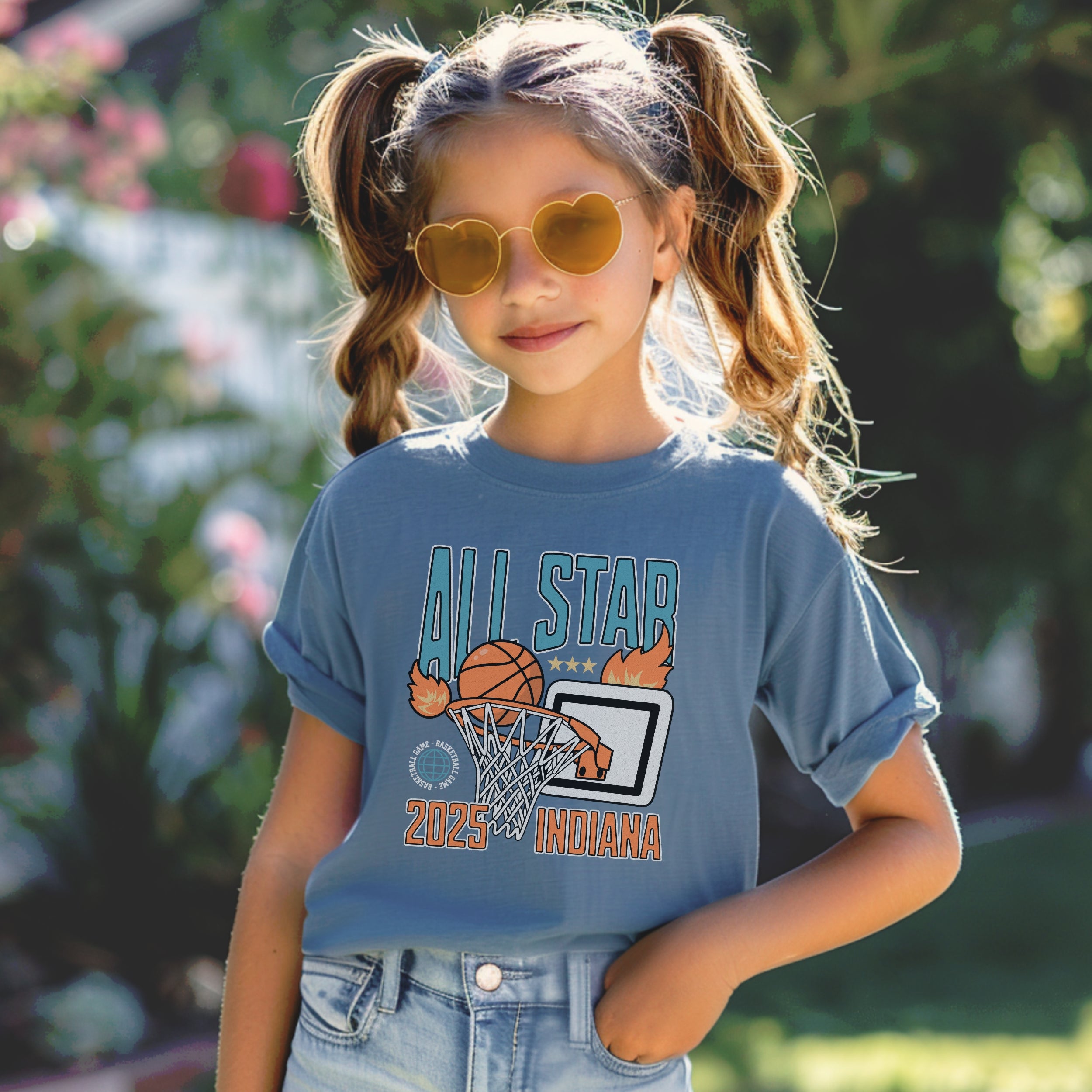 2025 Indiana All Star Game Youth Midweight Tee