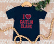 Navy I love Caitlin Clark kids tee