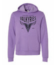 Purple hoodie with 'Golden State Valkyries' logo on a white background