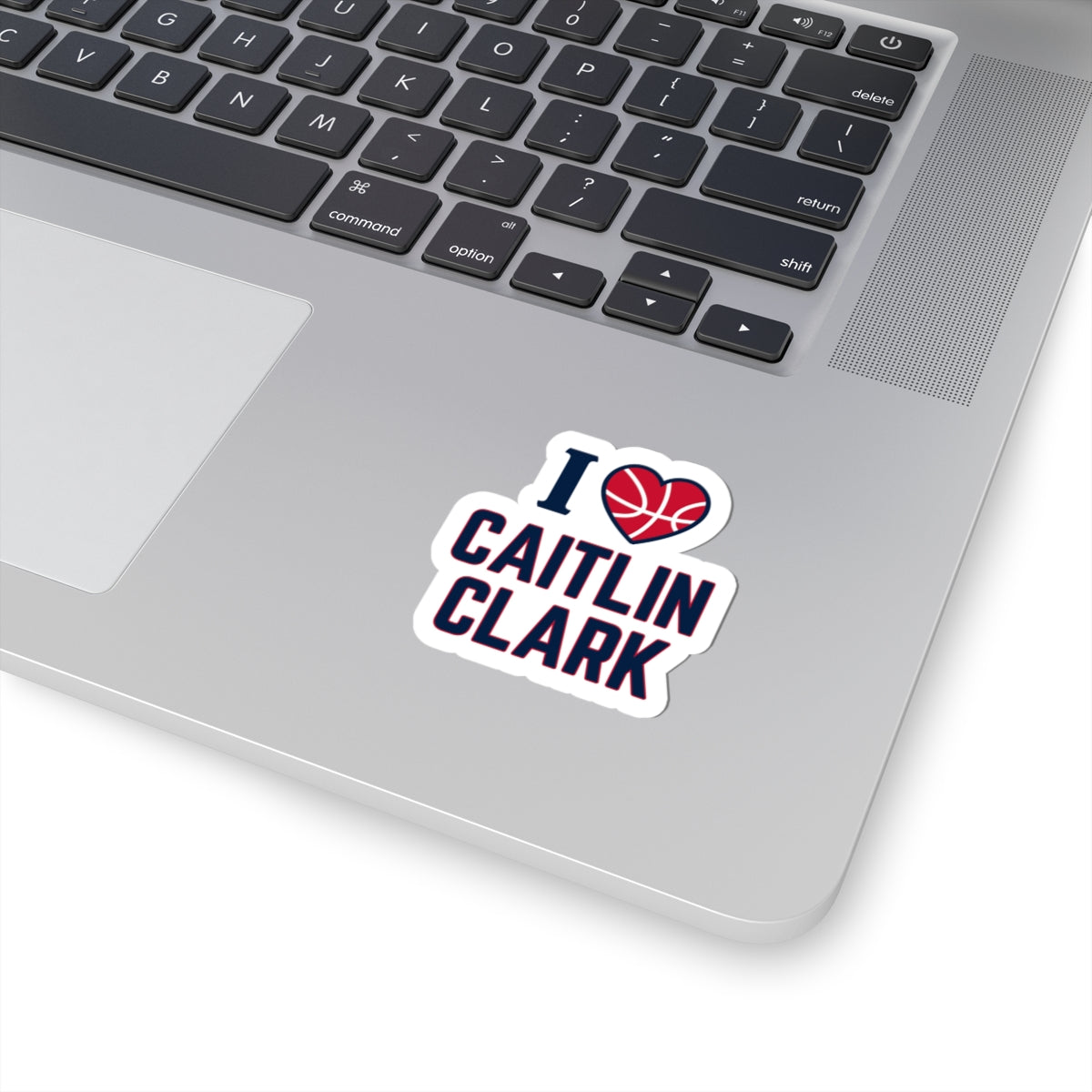 2 inch I love Caitlin Clark sticker on laptop